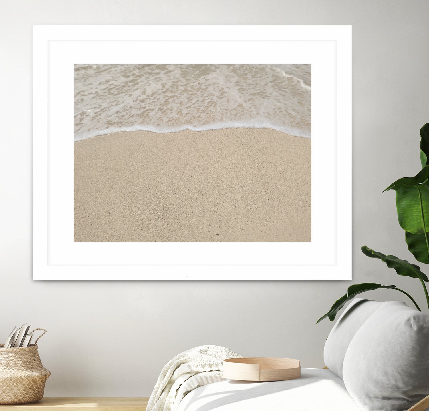Where the ocean meets  by Jennifer  Cheng on GIANT ART - beige costal