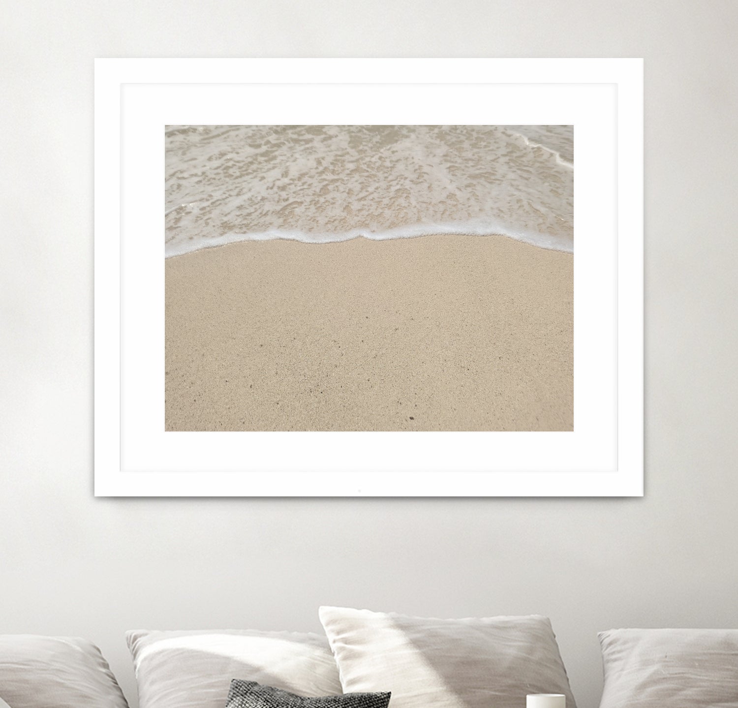 Where the ocean meets  by Jennifer  Cheng on GIANT ART - beige costal