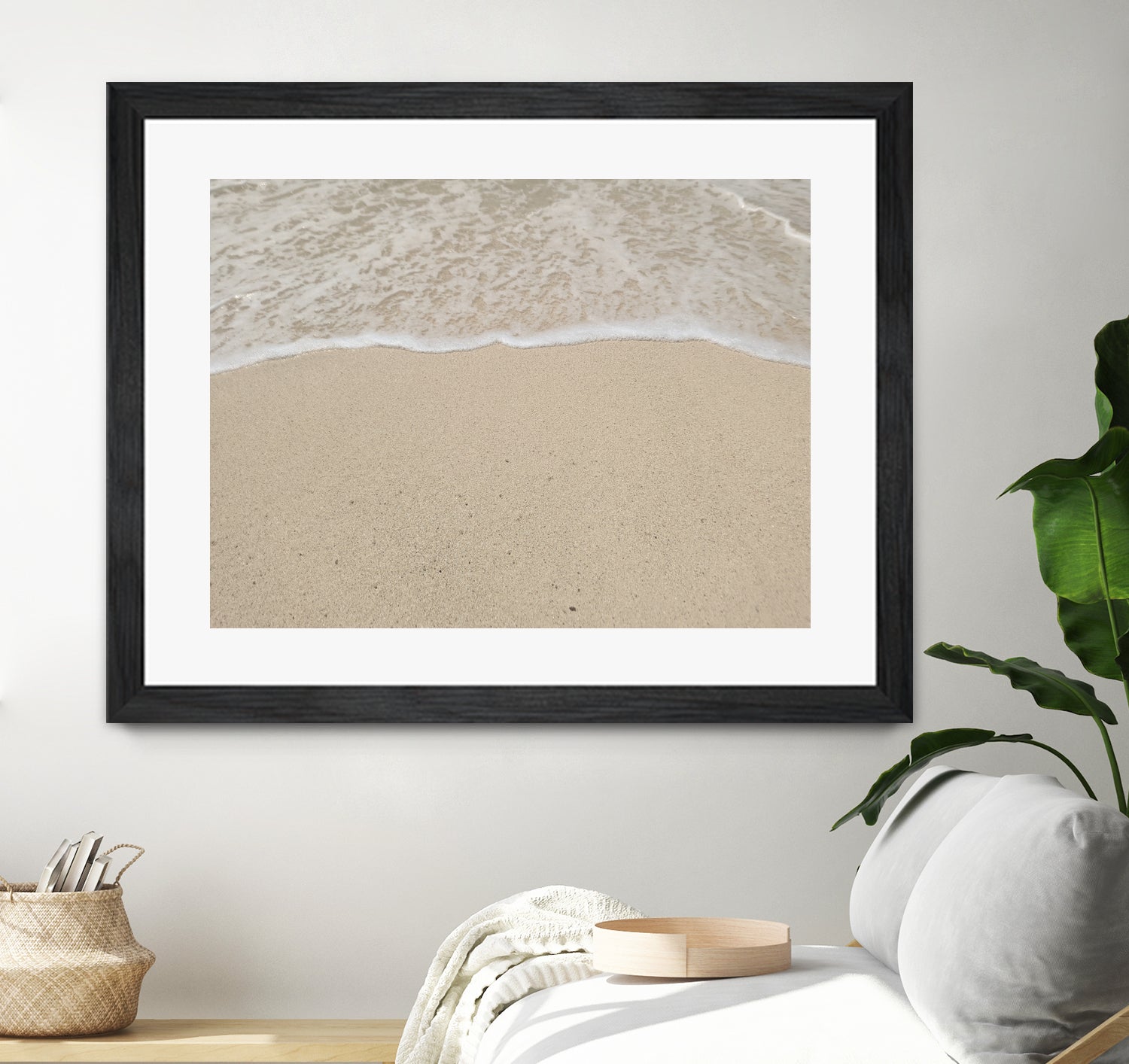 Where the ocean meets  by Jennifer  Cheng on GIANT ART - beige costal