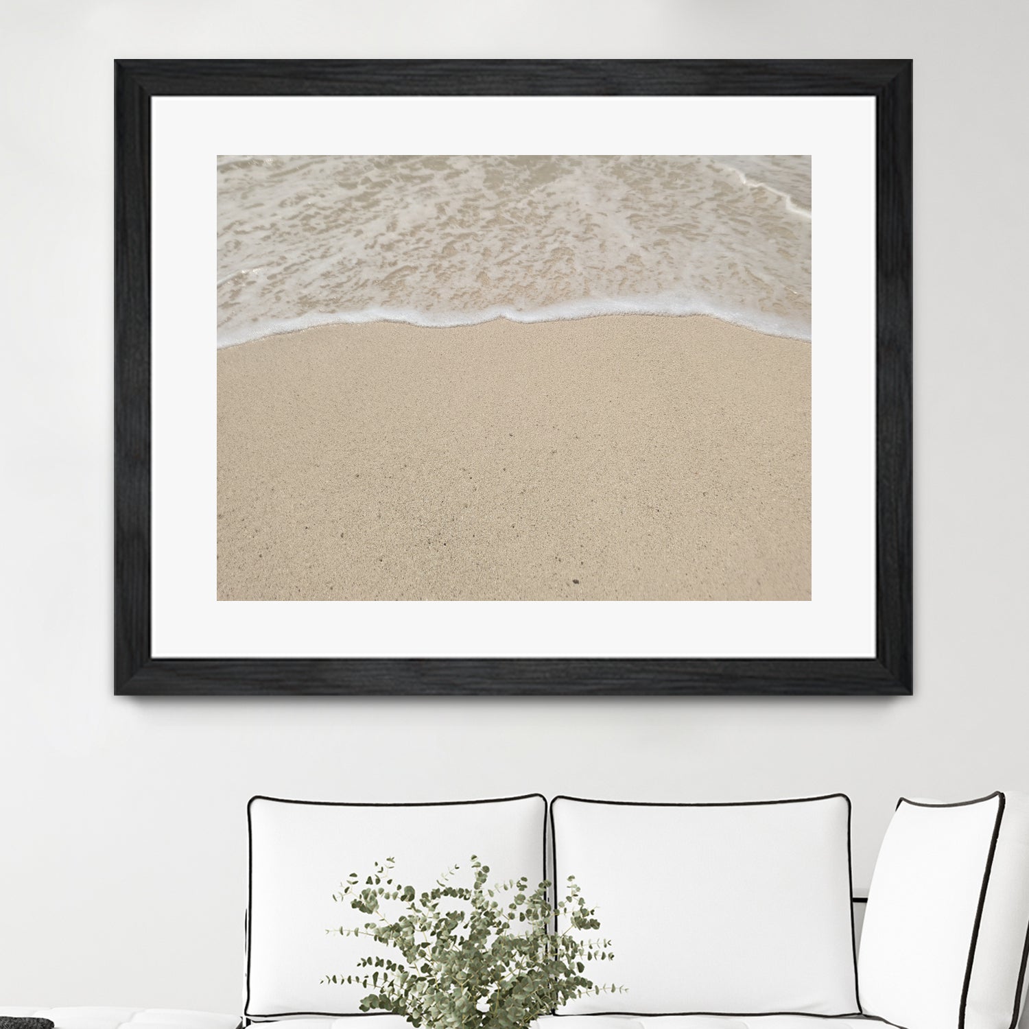 Where the ocean meets  by Jennifer  Cheng on GIANT ART - beige costal