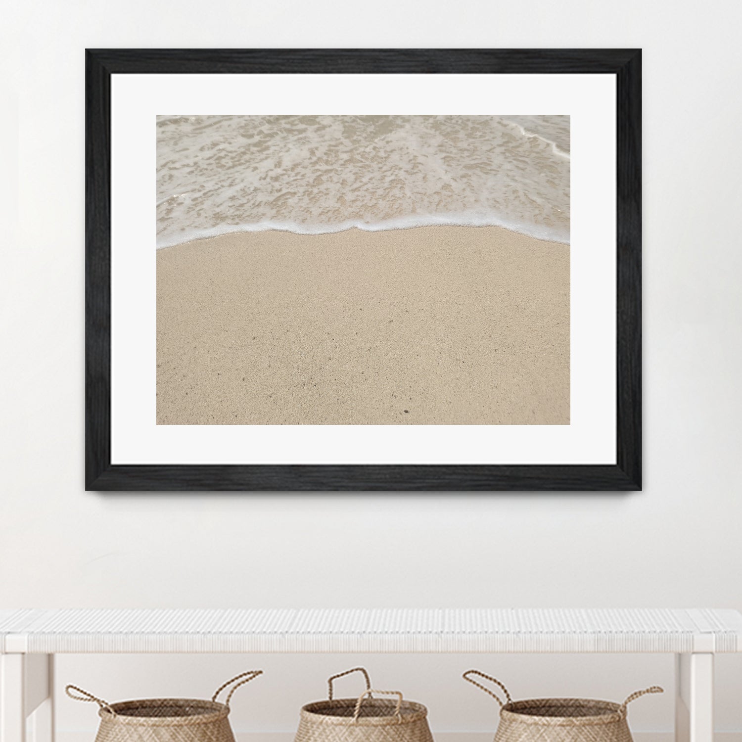 Where the ocean meets  by Jennifer  Cheng on GIANT ART - beige costal