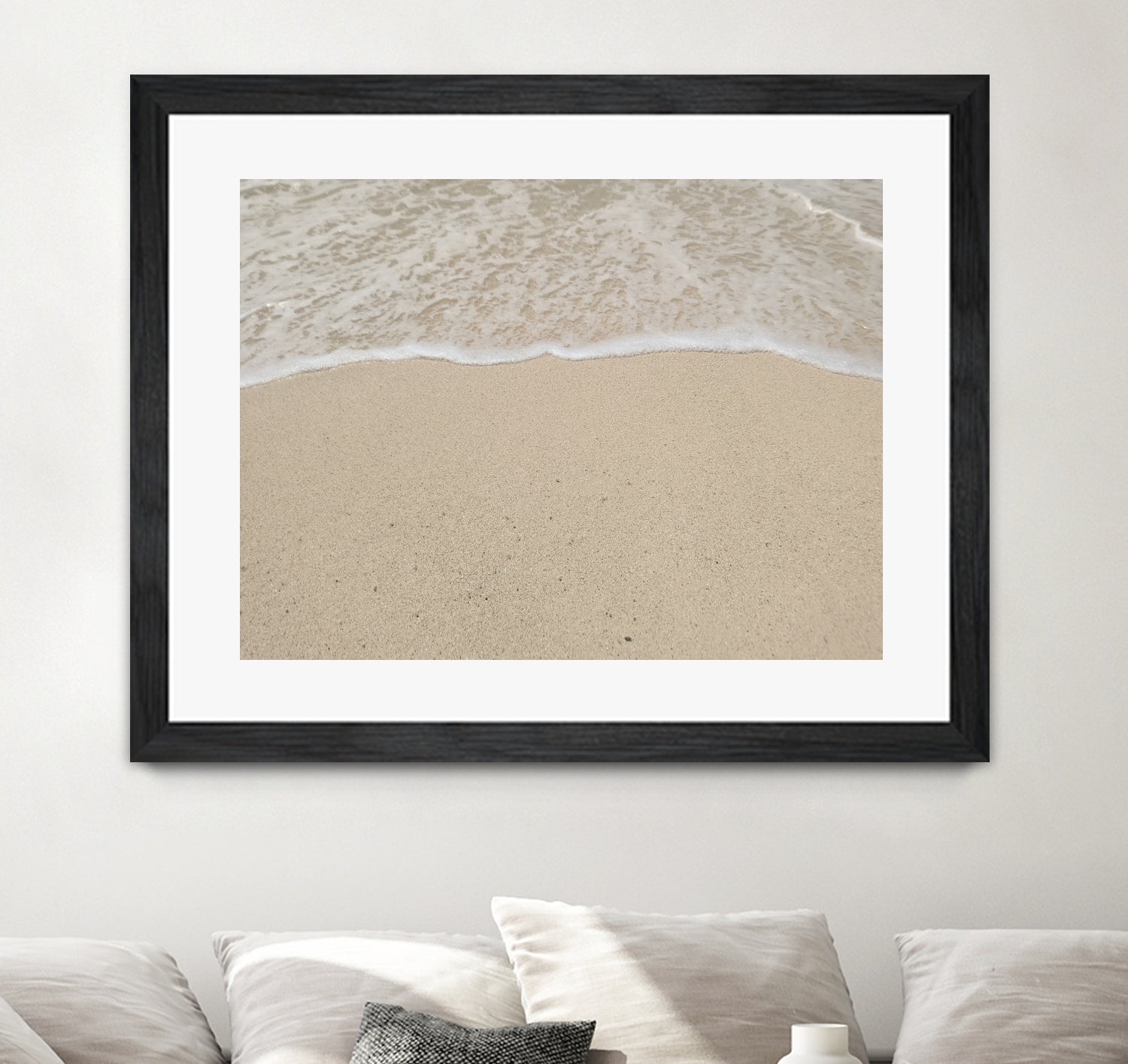 Where the ocean meets  by Jennifer  Cheng on GIANT ART - beige costal