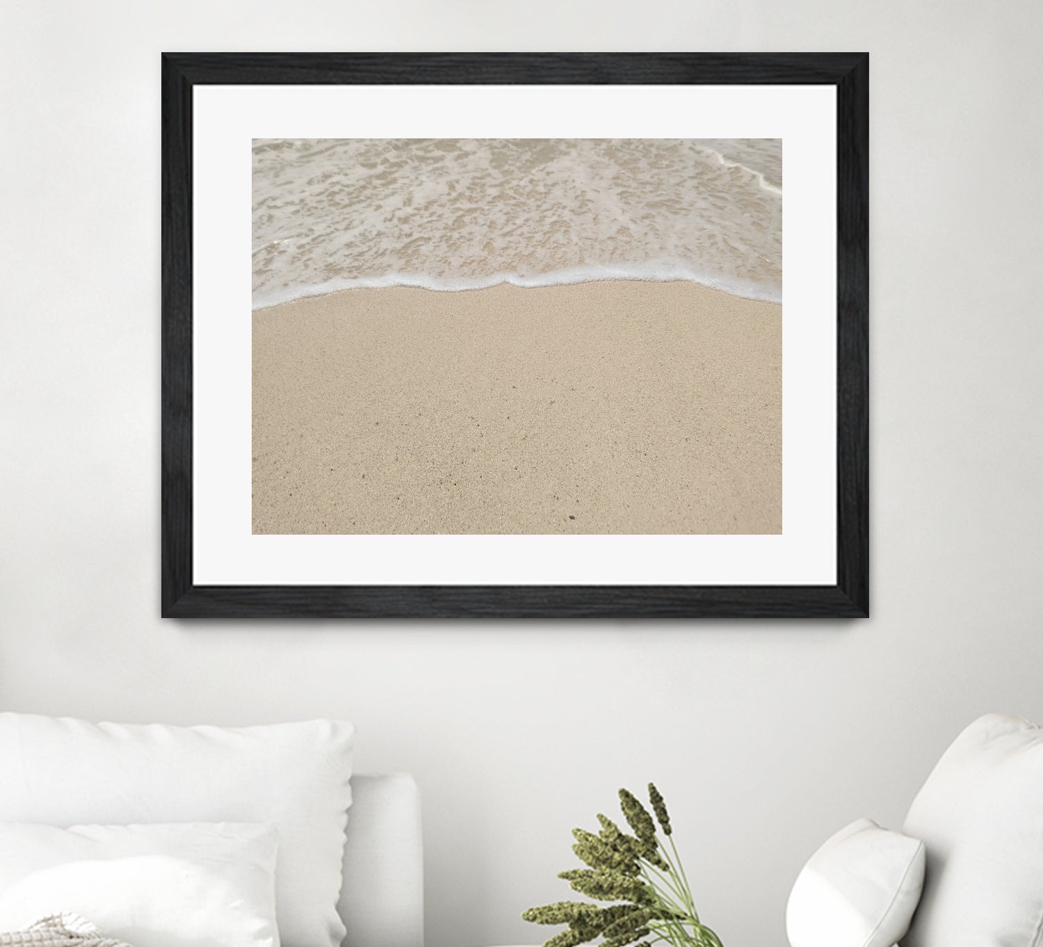 Where the ocean meets  by Jennifer  Cheng on GIANT ART - beige costal