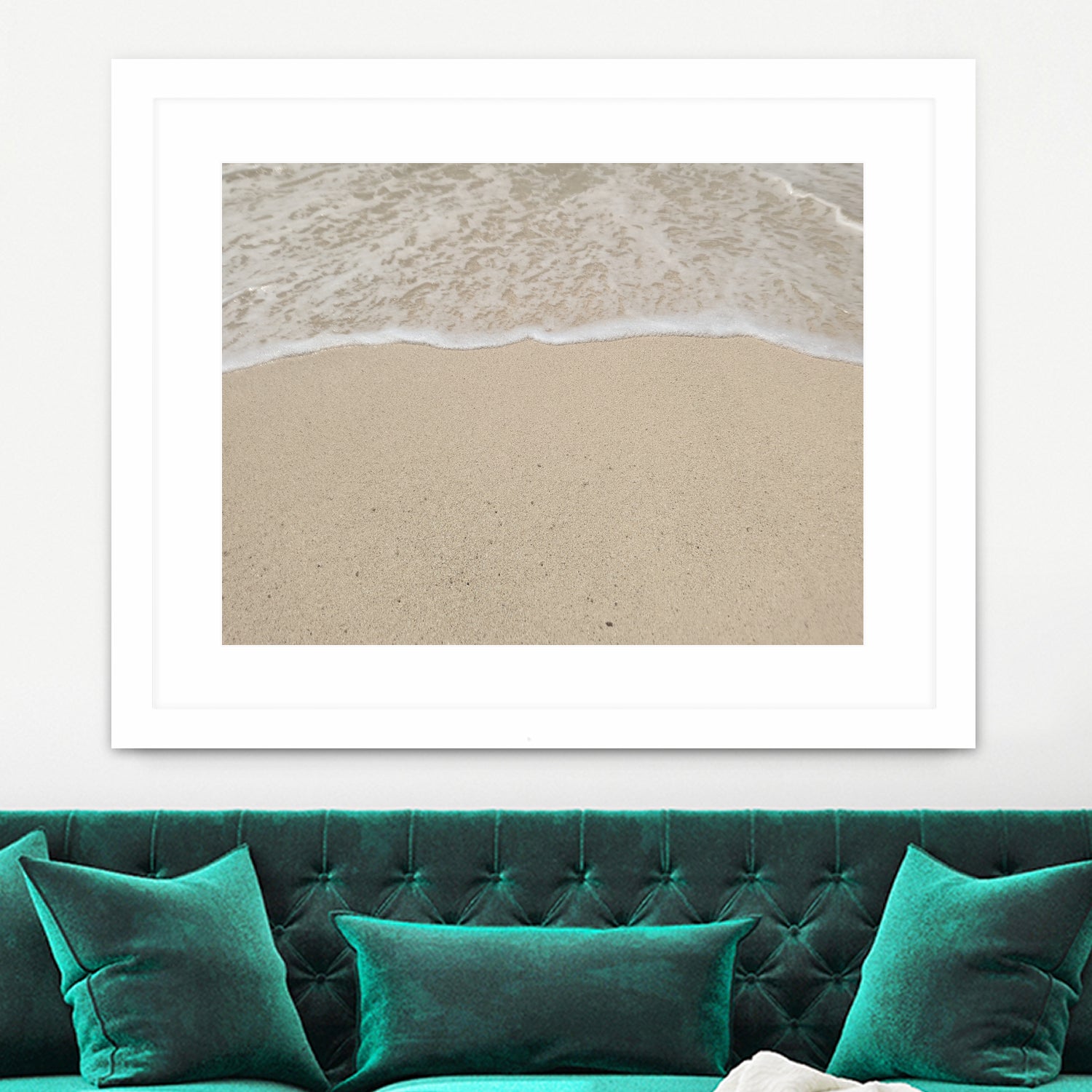 Where the ocean meets  by Jennifer  Cheng on GIANT ART - beige costal