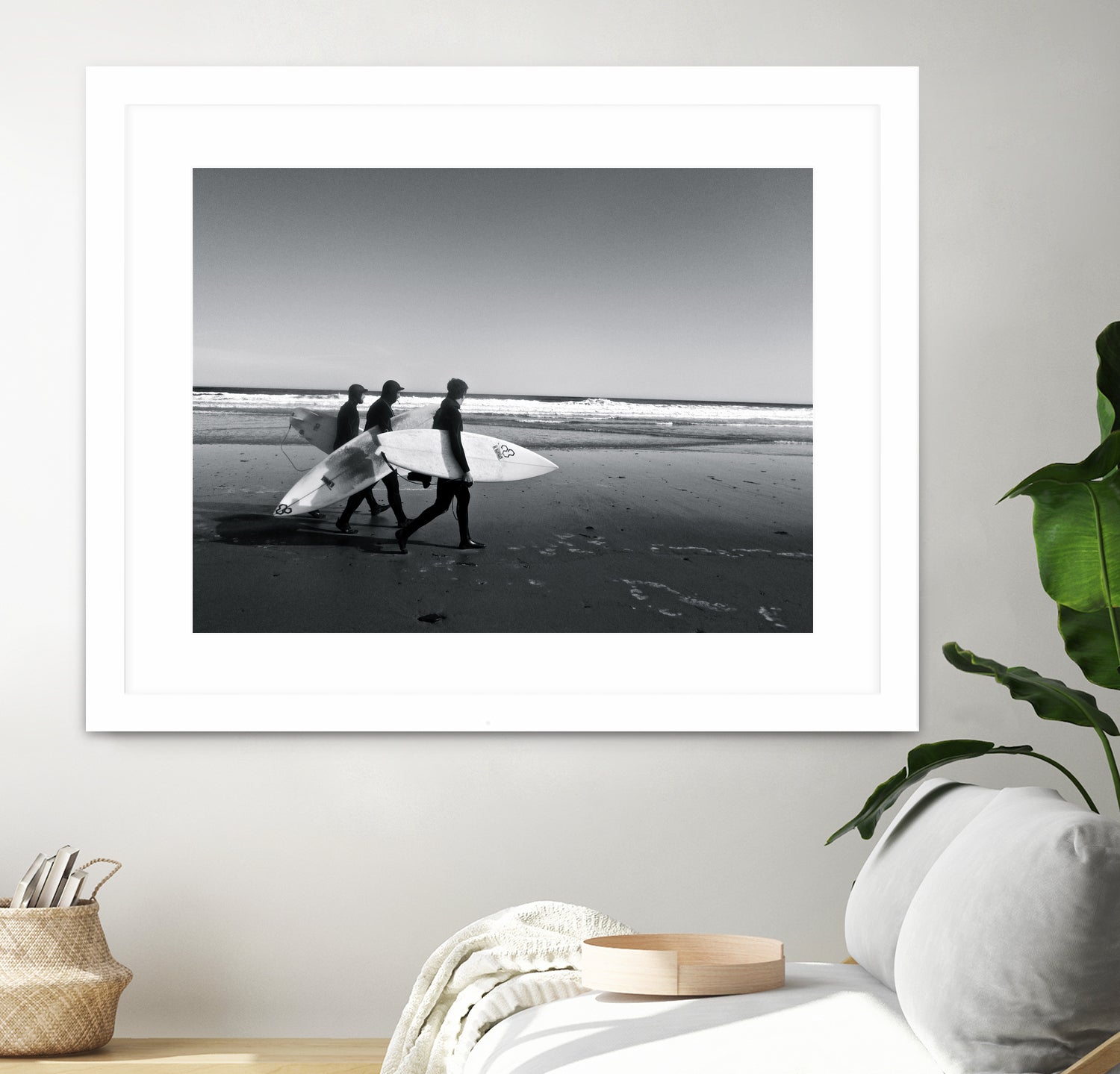 Surfers III by Pauline Aubut on GIANT ART - white coastal  sand