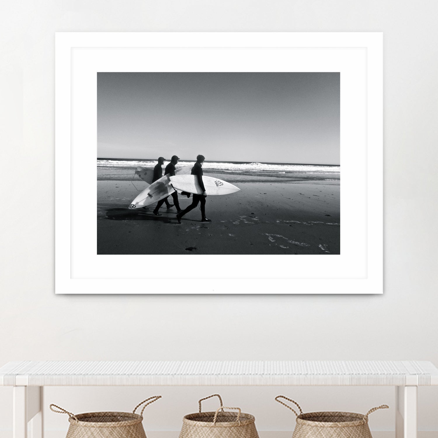 Surfers III by Pauline Aubut on GIANT ART - white coastal  sand