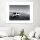 Surfers III by Pauline Aubut on GIANT ART - white coastal  sand