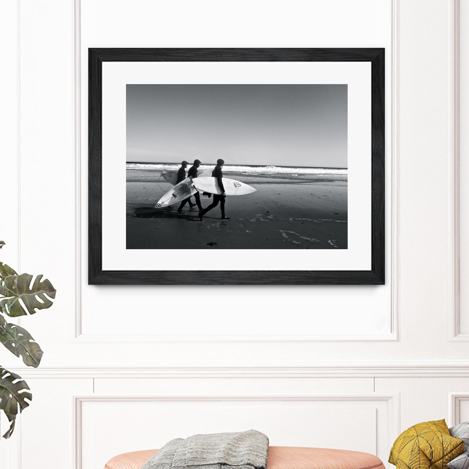 Surfers III by Pauline Aubut on GIANT ART - white coastal  sand