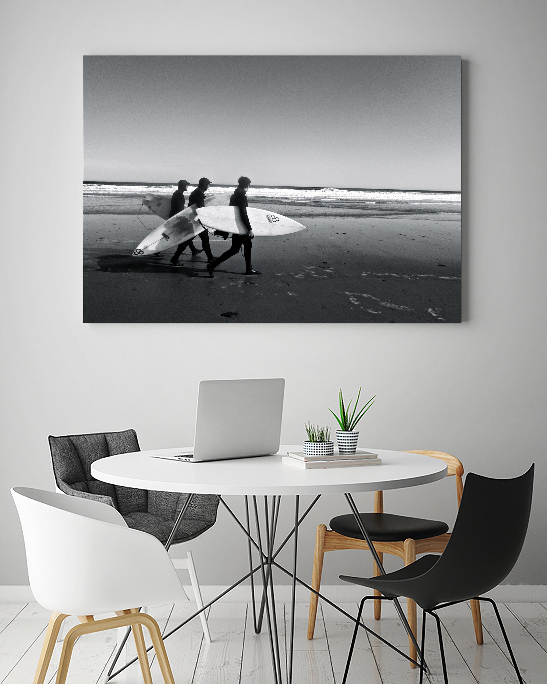 Surfers III by Pauline Aubut on GIANT ART - white coastal  sand