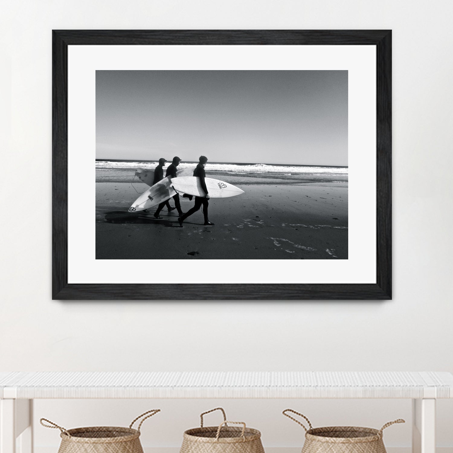 Surfers III by Pauline Aubut on GIANT ART - white coastal  sand