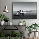 Surfers by Pauline Aubut on GIANT ART - white coastal  sand
