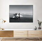 Surfers by Pauline Aubut on GIANT ART - white coastal  sand