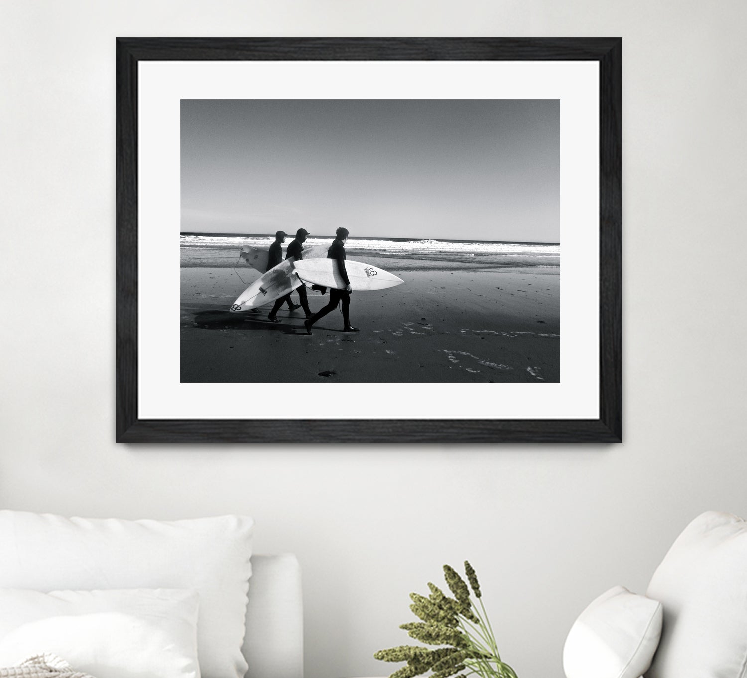 Surfers III by Pauline Aubut on GIANT ART - white coastal  sand