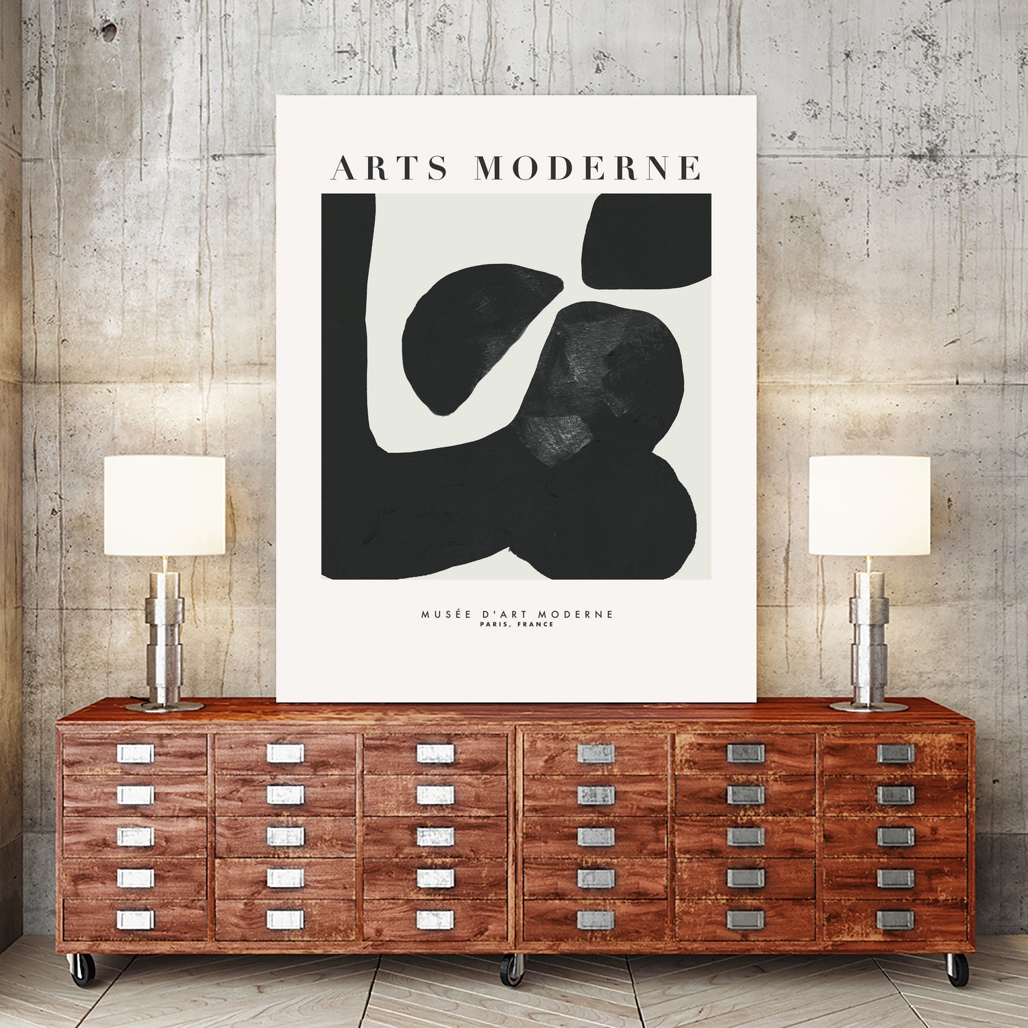 Art Moderne  by M Studio on GIANT ART - black boho