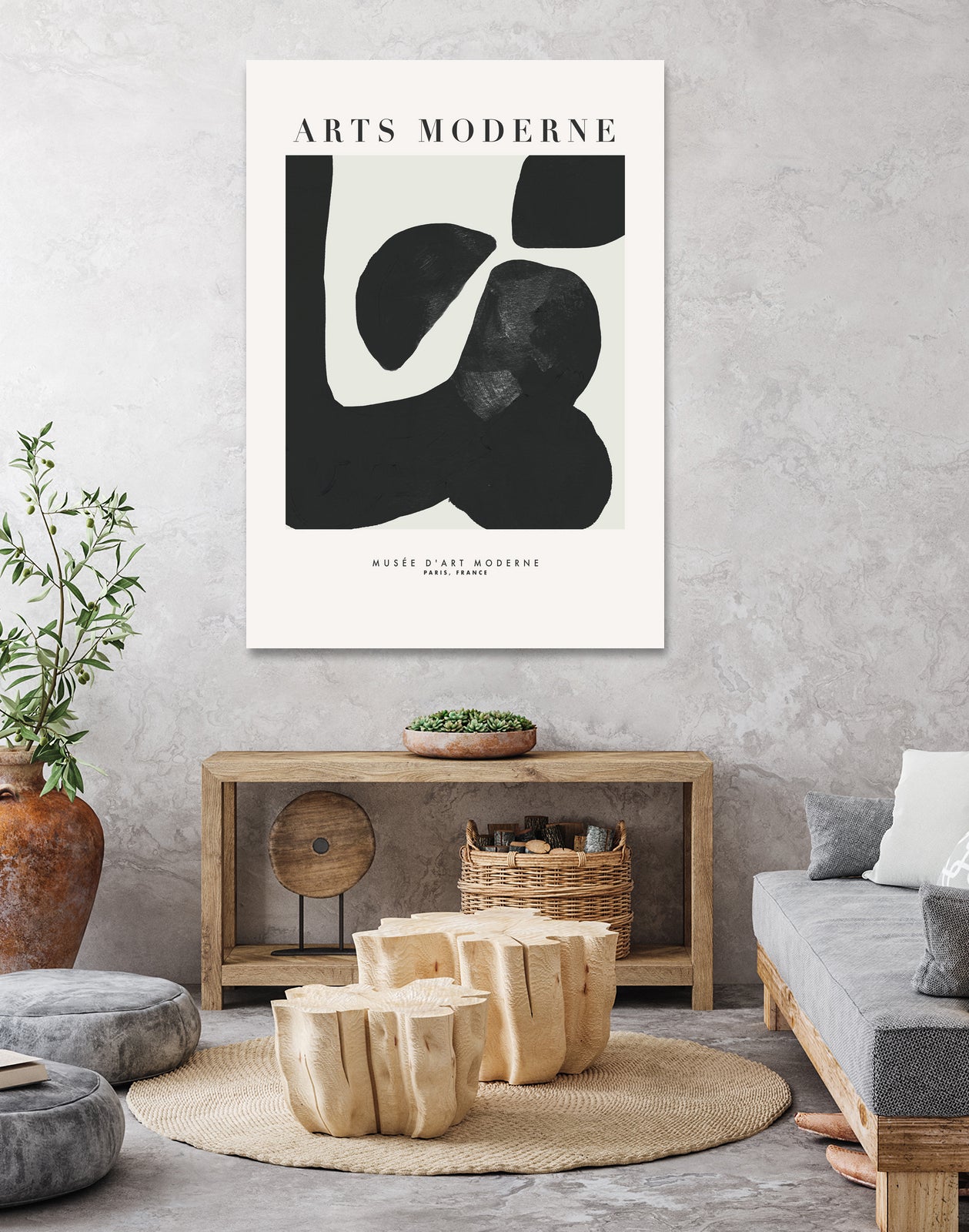 Art Moderne  by M Studio on GIANT ART - black boho