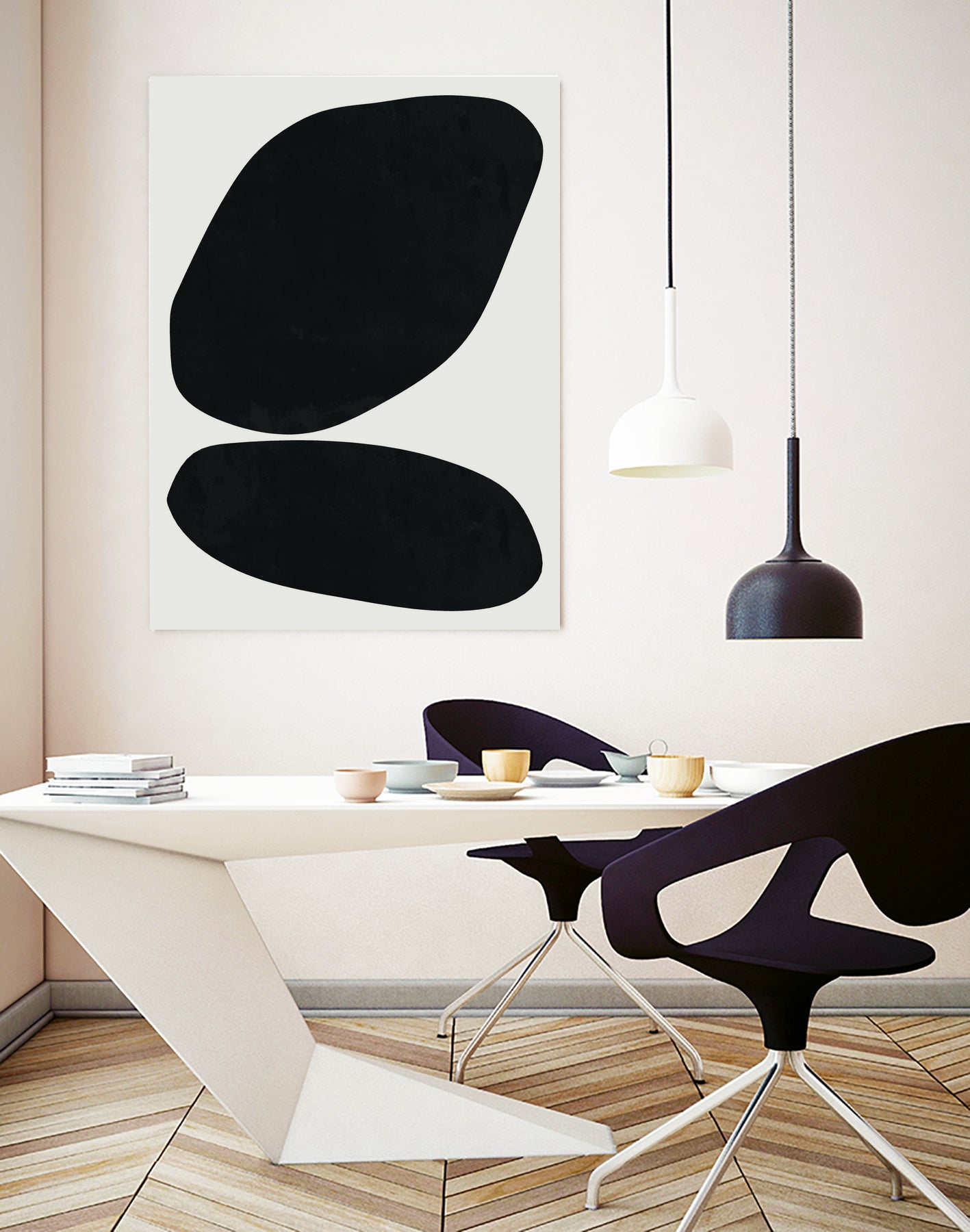 Black Abstract II by M Studio on GIANT ART - black scandinavian