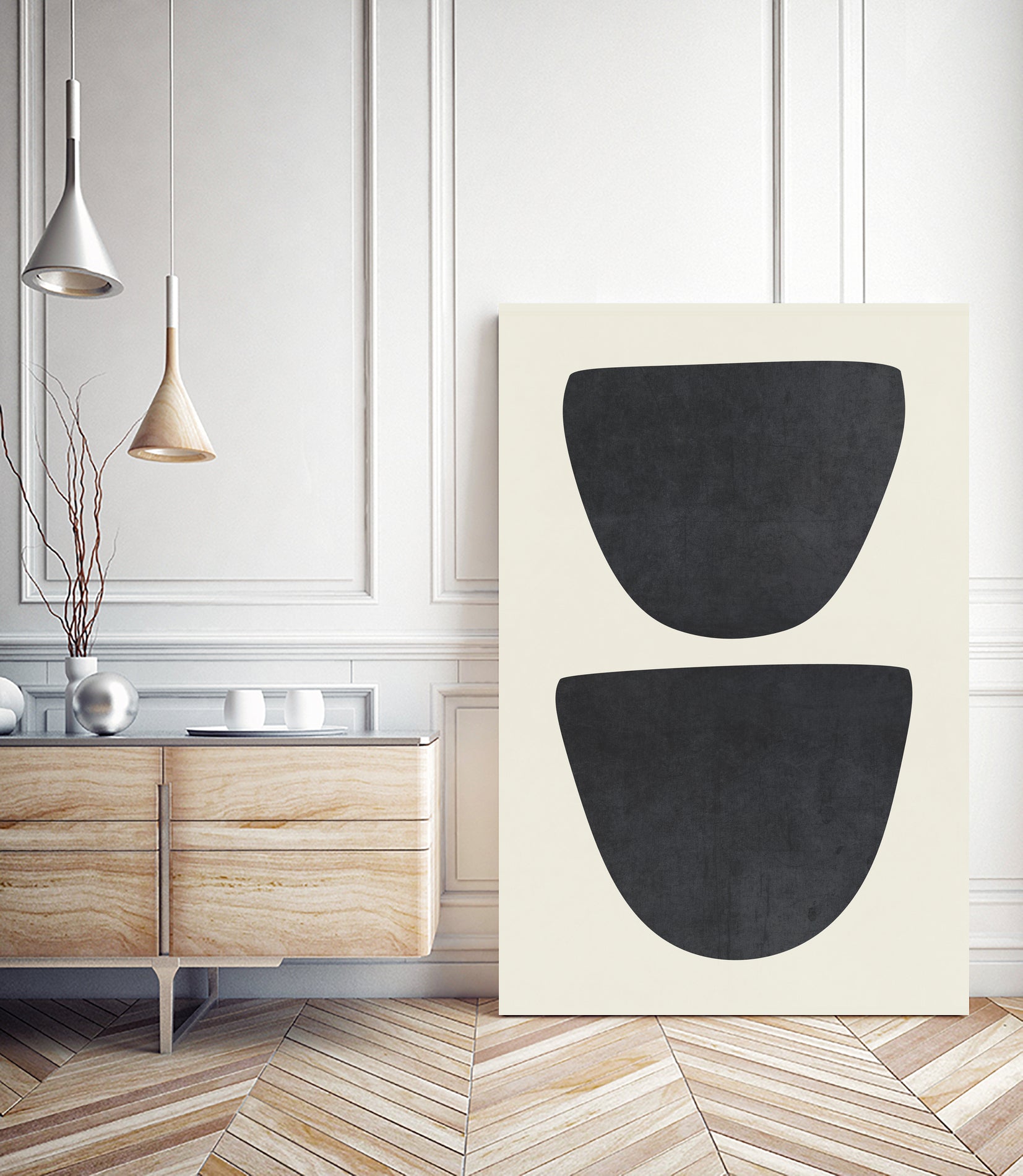 Two by M Studio on GIANT ART - black scandinavian minimalist