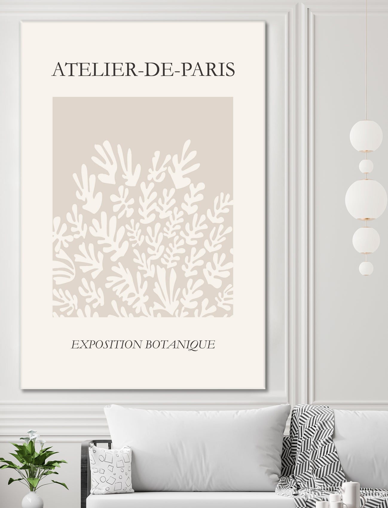 Le pouvoir des fleurs IV by M Studio on GIANT ART - beige