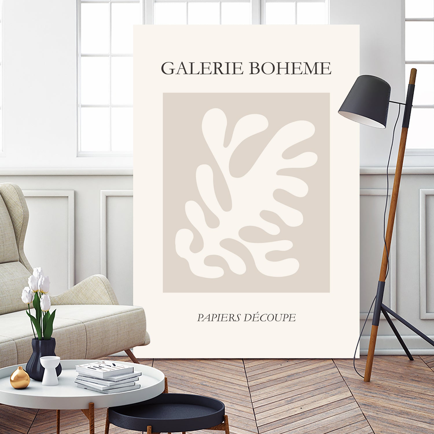 Le pouvoir des fleurs II by M Studio on GIANT ART - beige