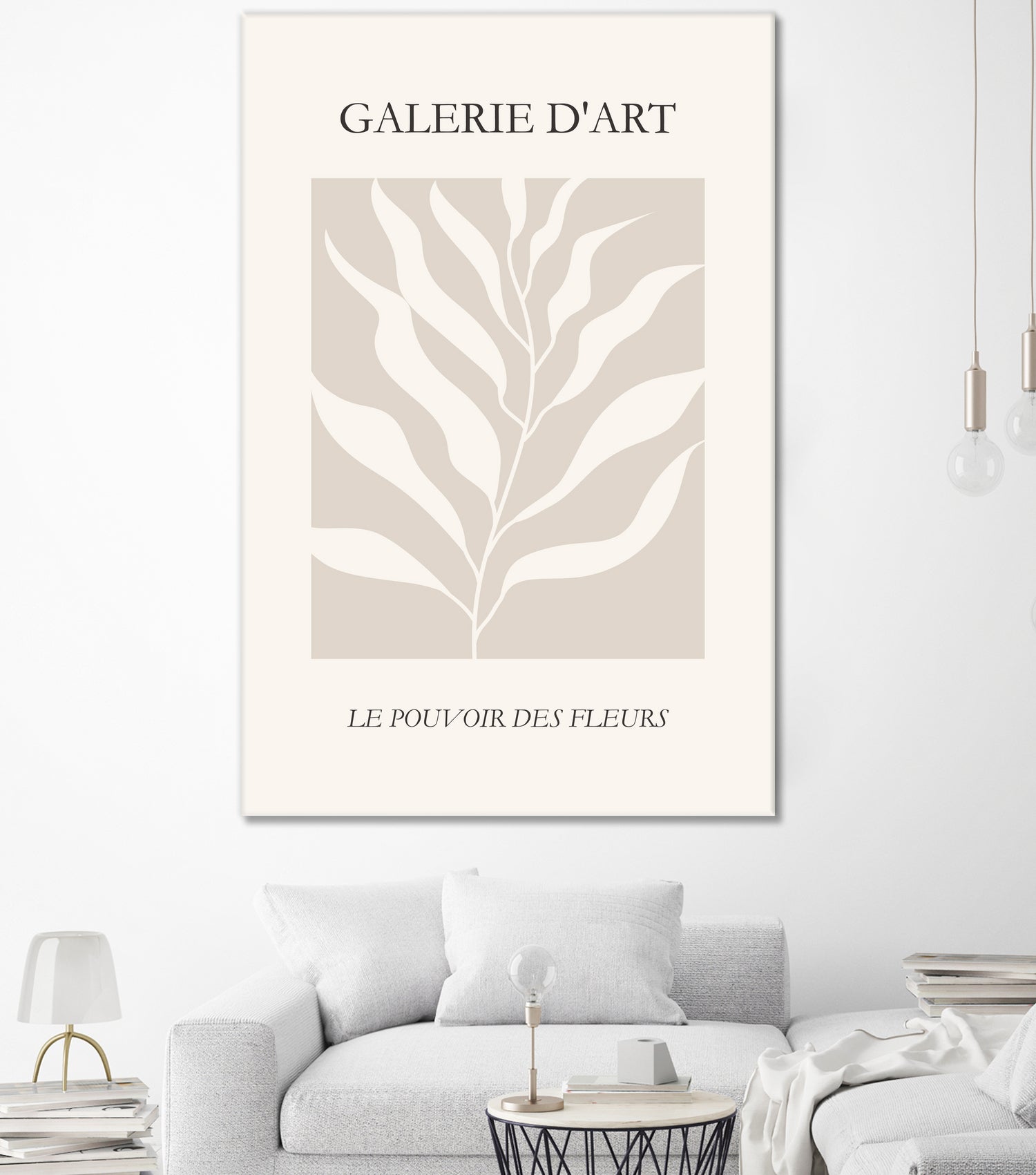 Le pouvoir des fleurs III by M Studio on GIANT ART - beige