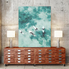 Surfers I by Unknown on GIANT ART - blue coastal ocean