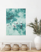 Surfers I by Unknown on GIANT ART - blue coastal ocean