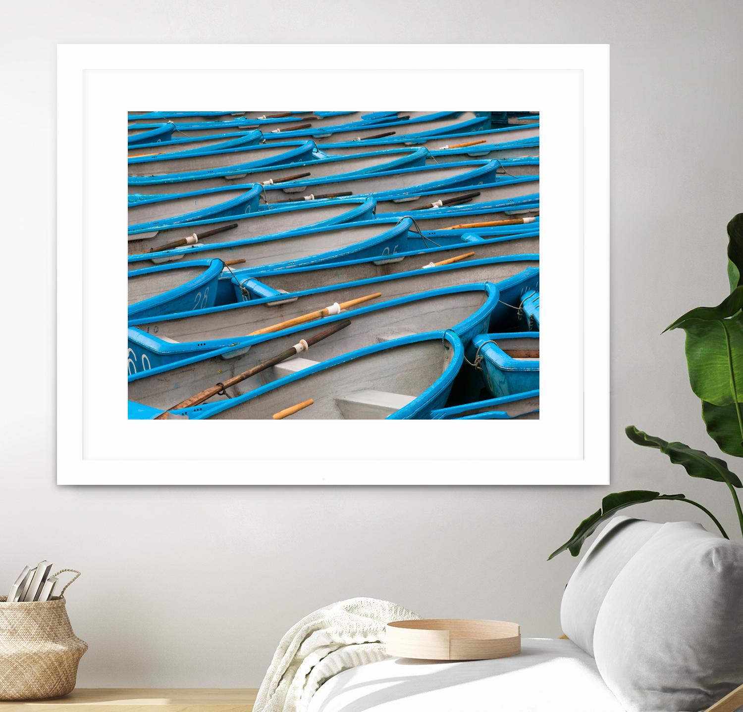 Cerulean Docks I by Daleno Art on GIANT ART - bleu shapes chaloup