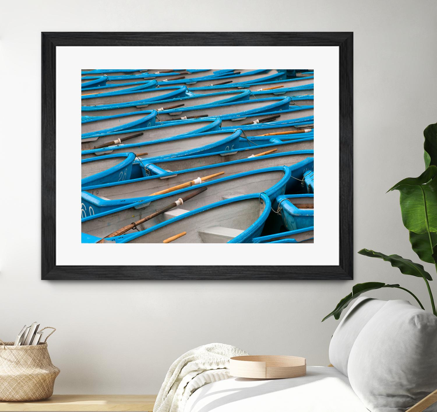 Cerulean Docks I by Daleno Art on GIANT ART - bleu shapes chaloup