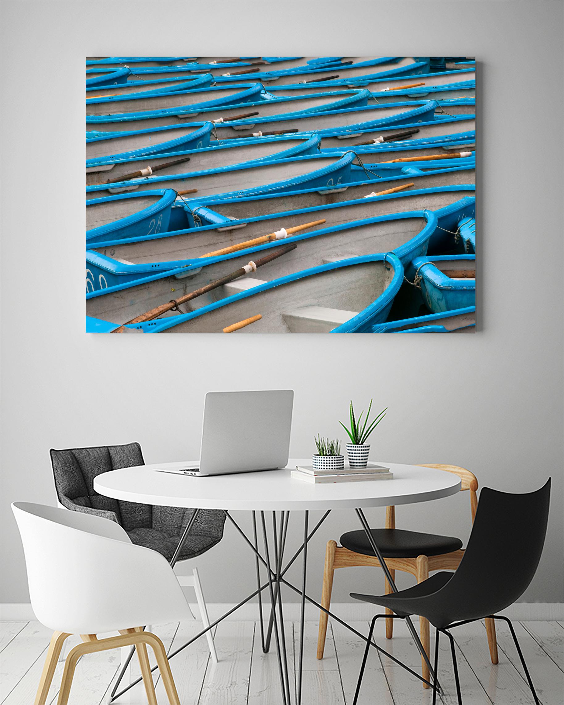 Cerulean Docks I by Daleno Art on GIANT ART - bleu shapes chaloup