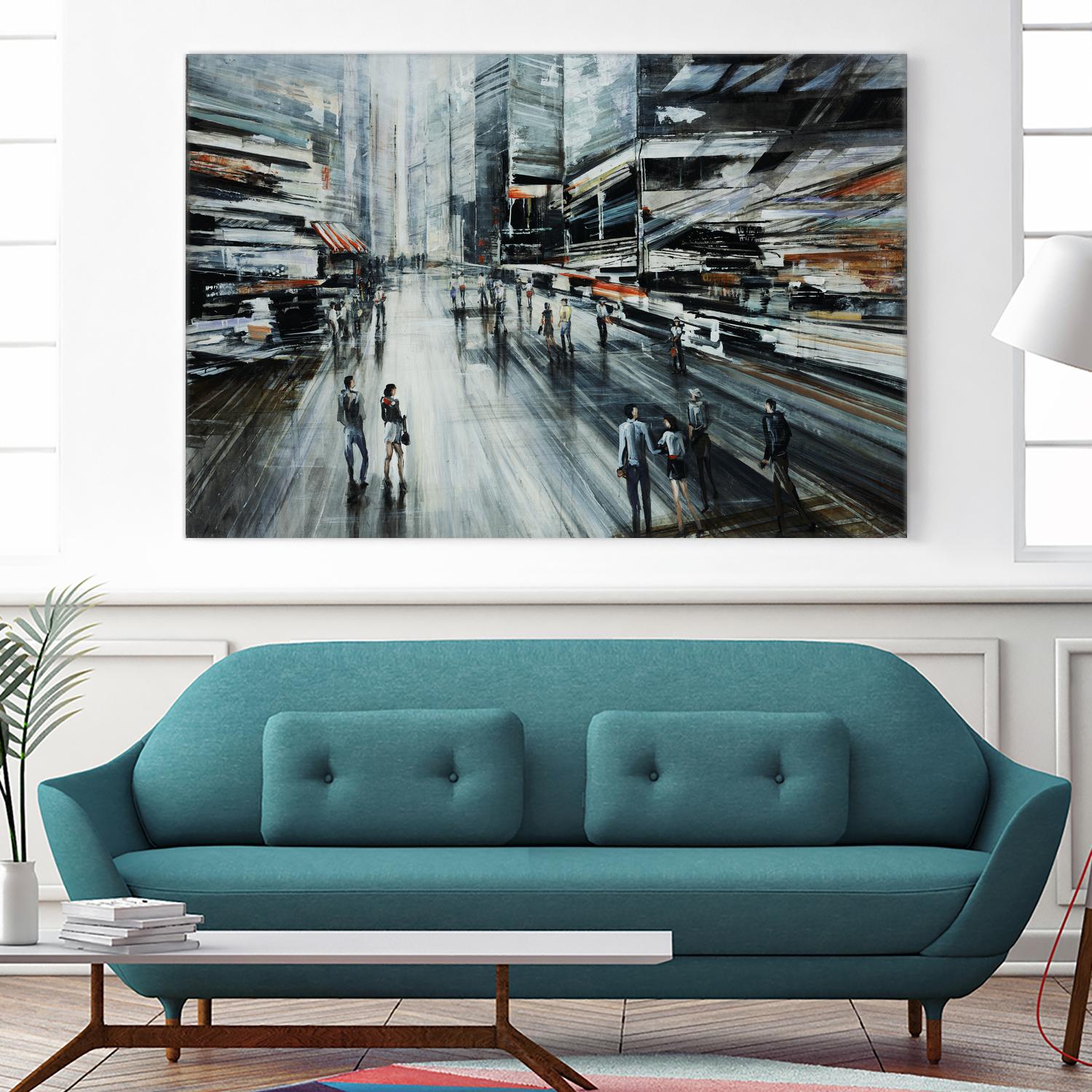 Rush by Daleno Art on GIANT ART - grey landscape city