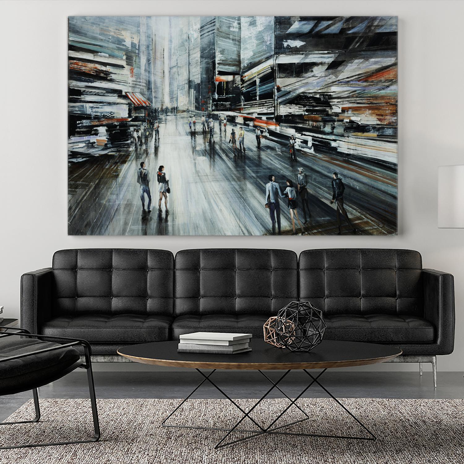 Rush by Daleno Art on GIANT ART - grey landscape city