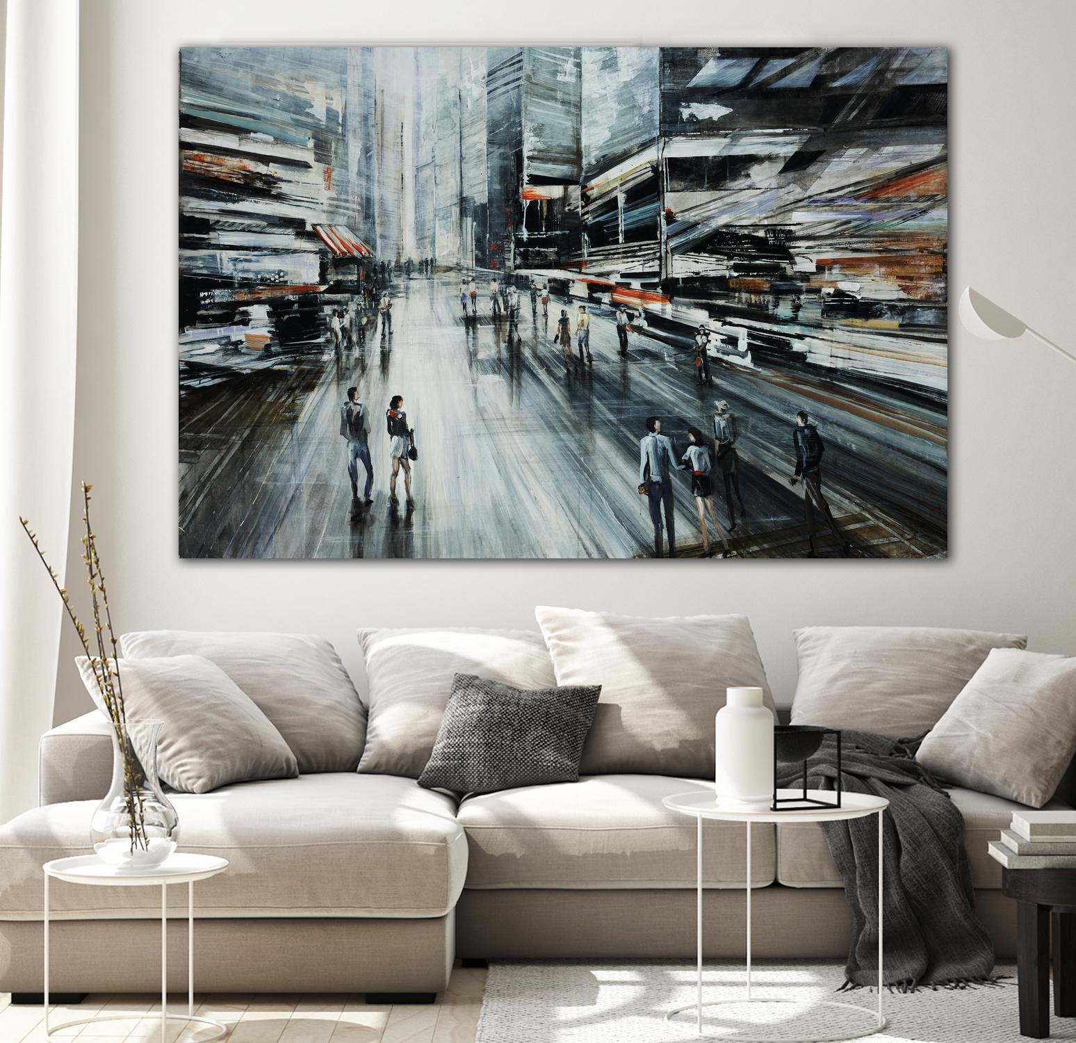 Rush by Daleno Art on GIANT ART - grey landscape city