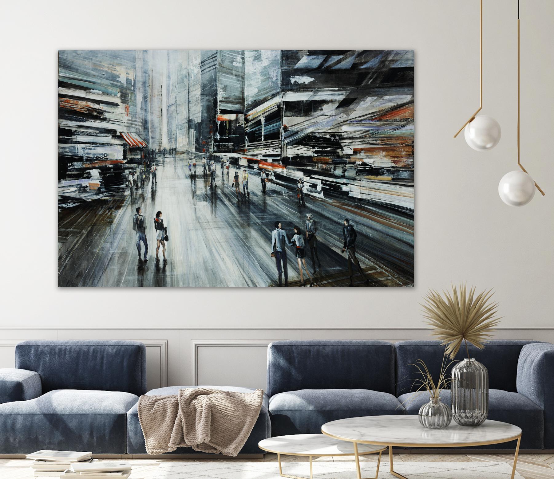 Rush by Daleno Art on GIANT ART - grey landscape city