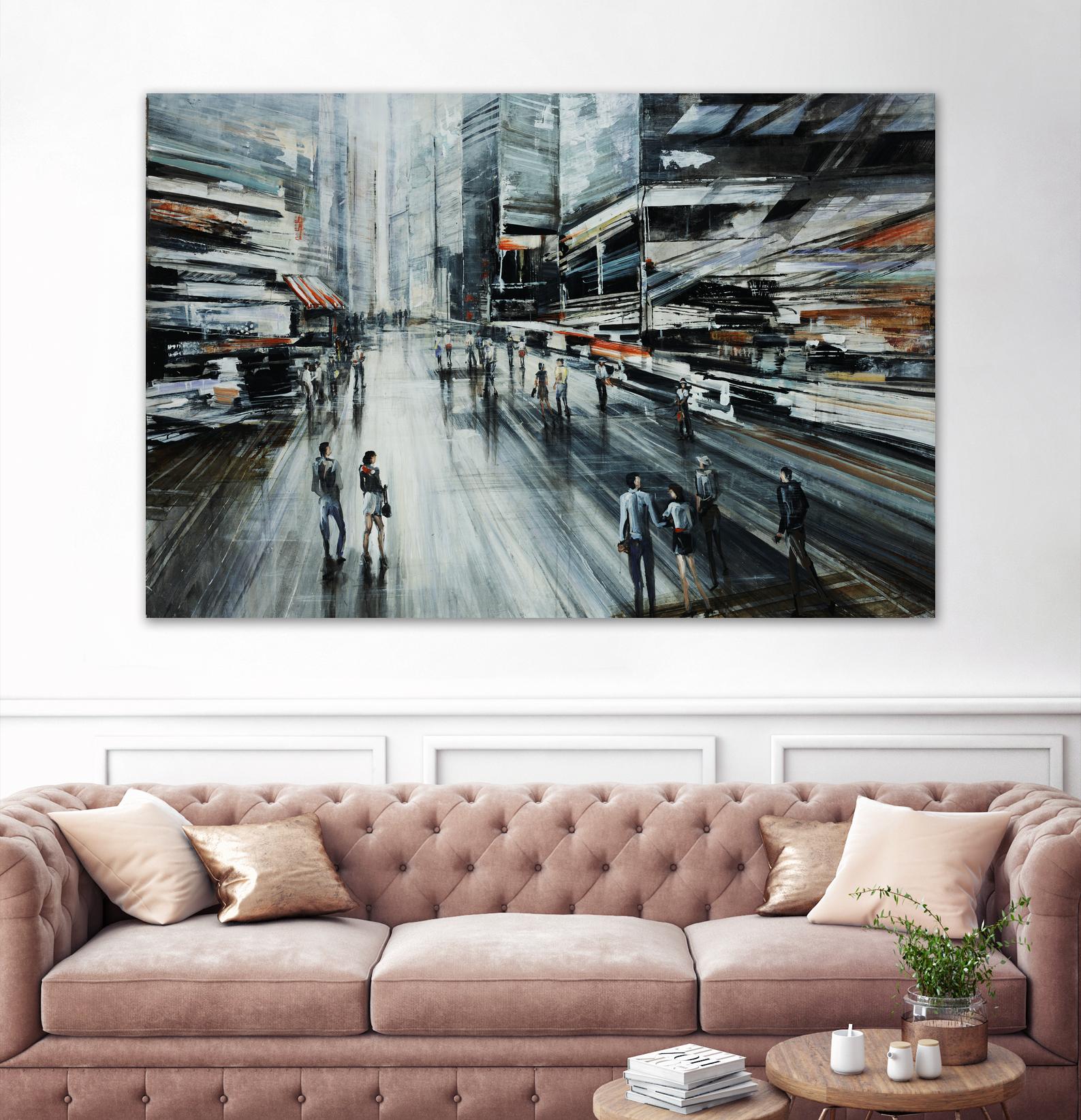 Rush by Daleno Art on GIANT ART - grey landscape city