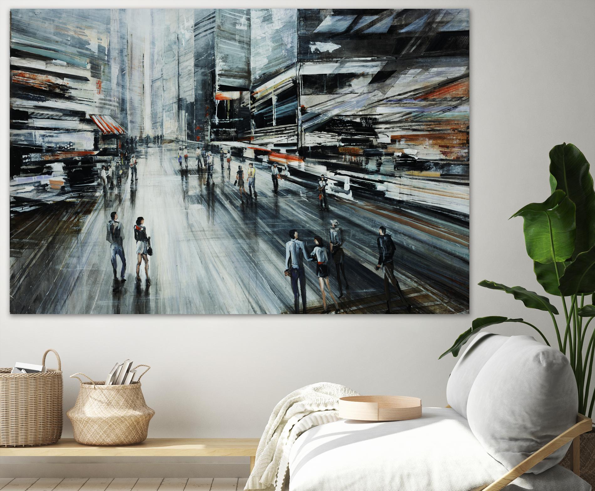 Rush by Daleno Art on GIANT ART - grey landscape city