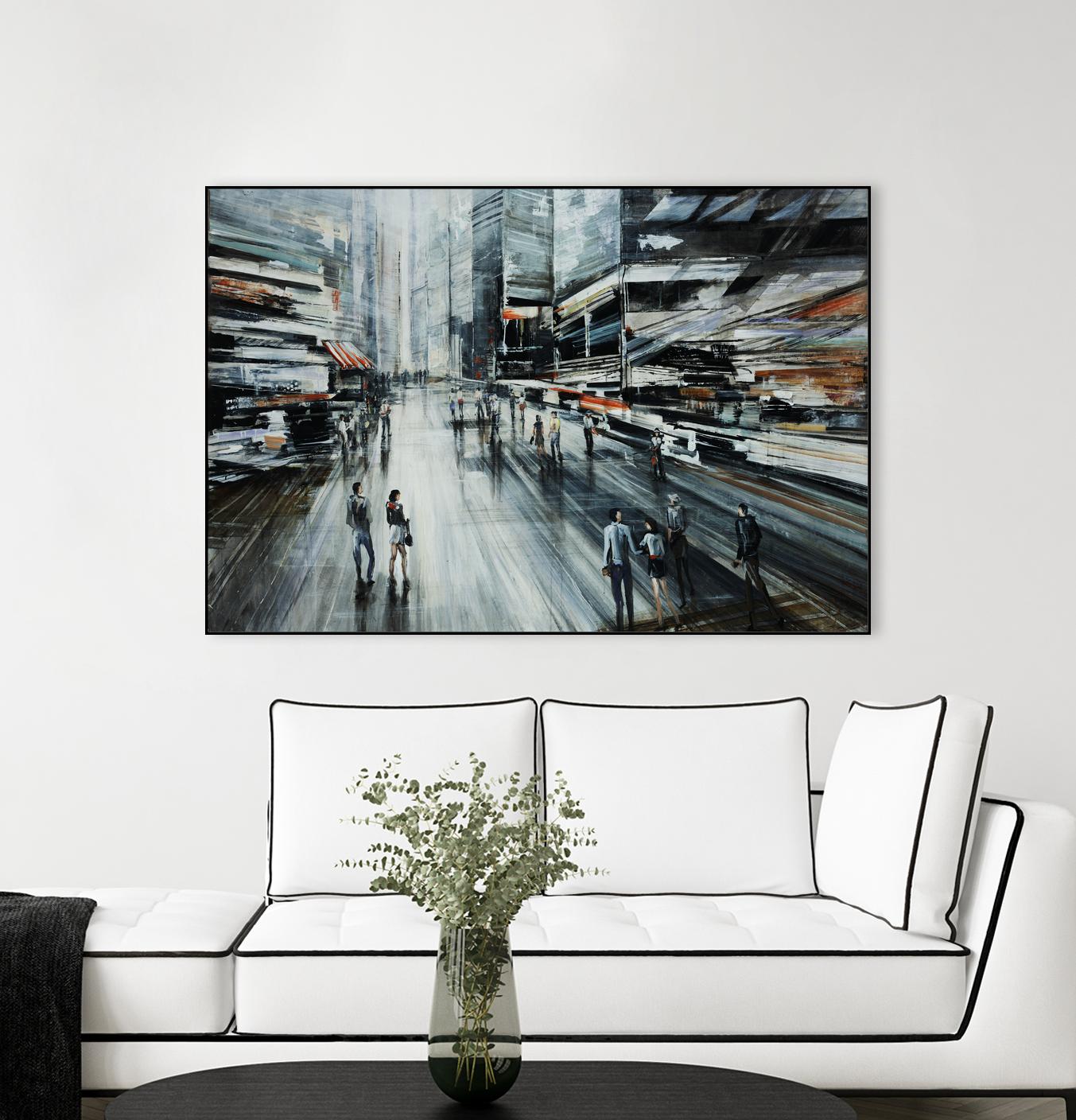 Rush by Daleno Art on GIANT ART - grey landscape city