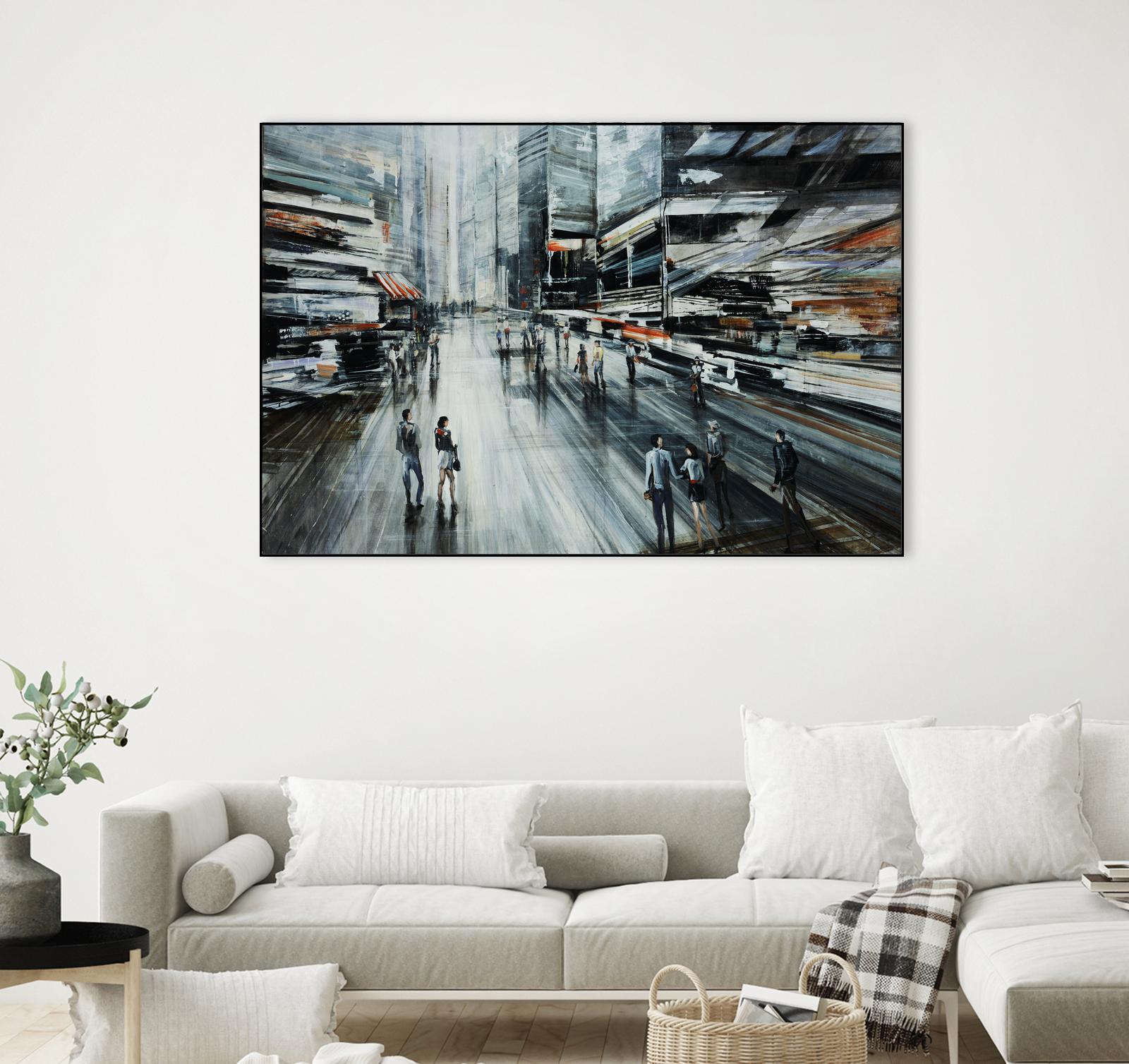 Rush by Daleno Art on GIANT ART - grey landscape city