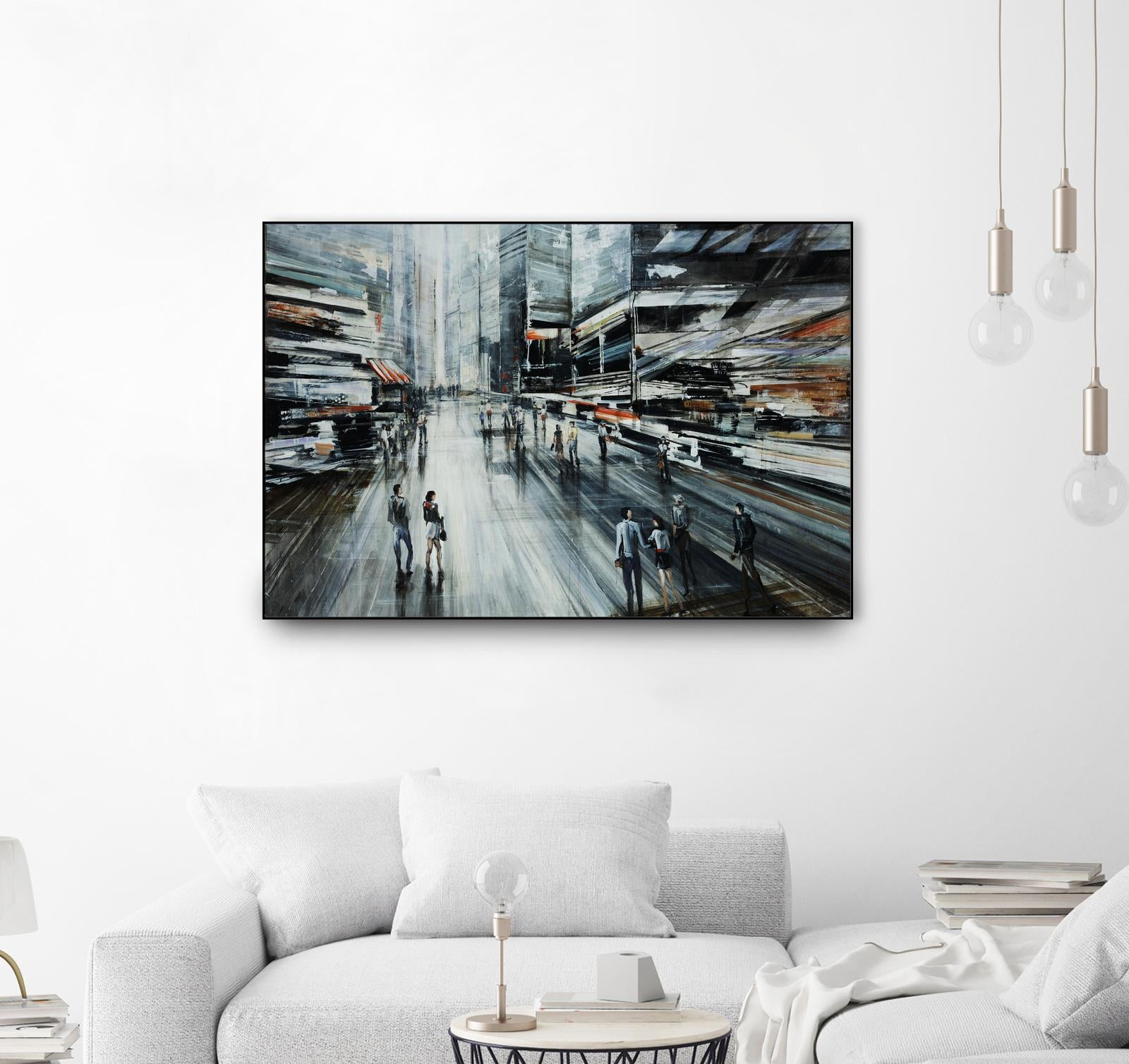 Rush by Daleno Art on GIANT ART - grey landscape city