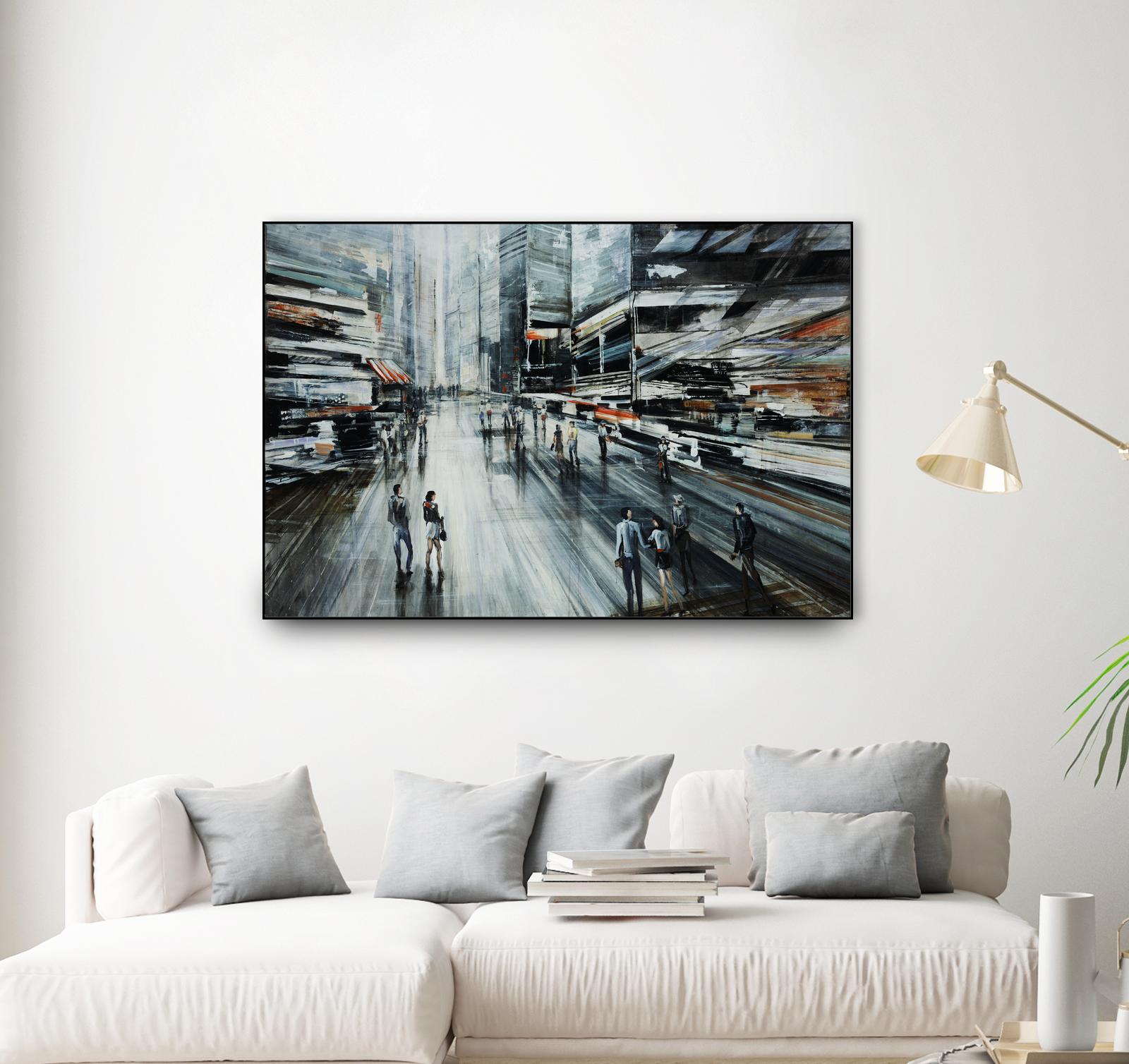 Rush by Daleno Art on GIANT ART - grey landscape city
