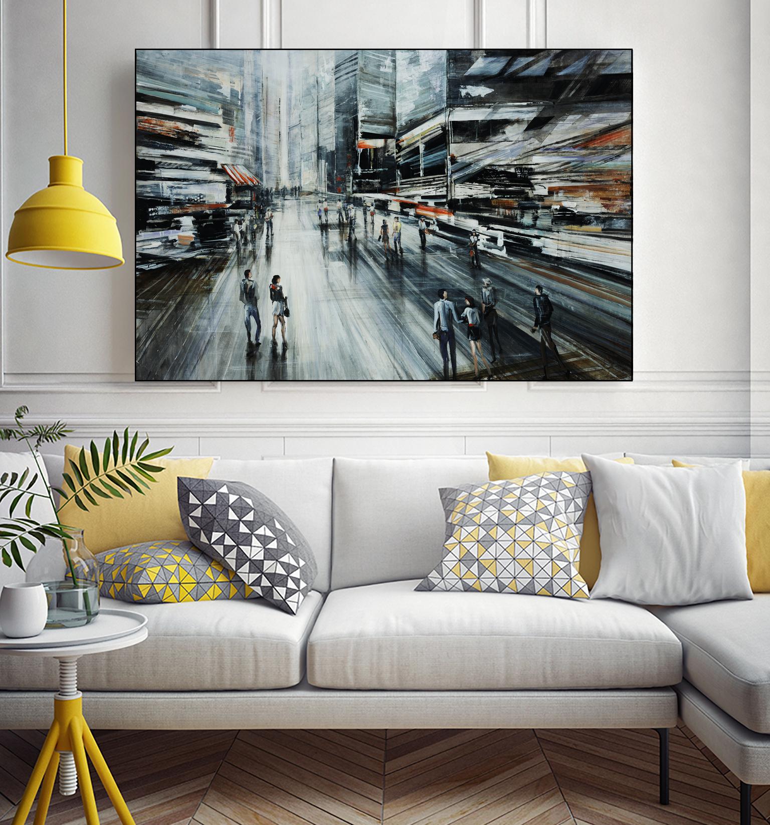 Rush by Daleno Art on GIANT ART - grey landscape city