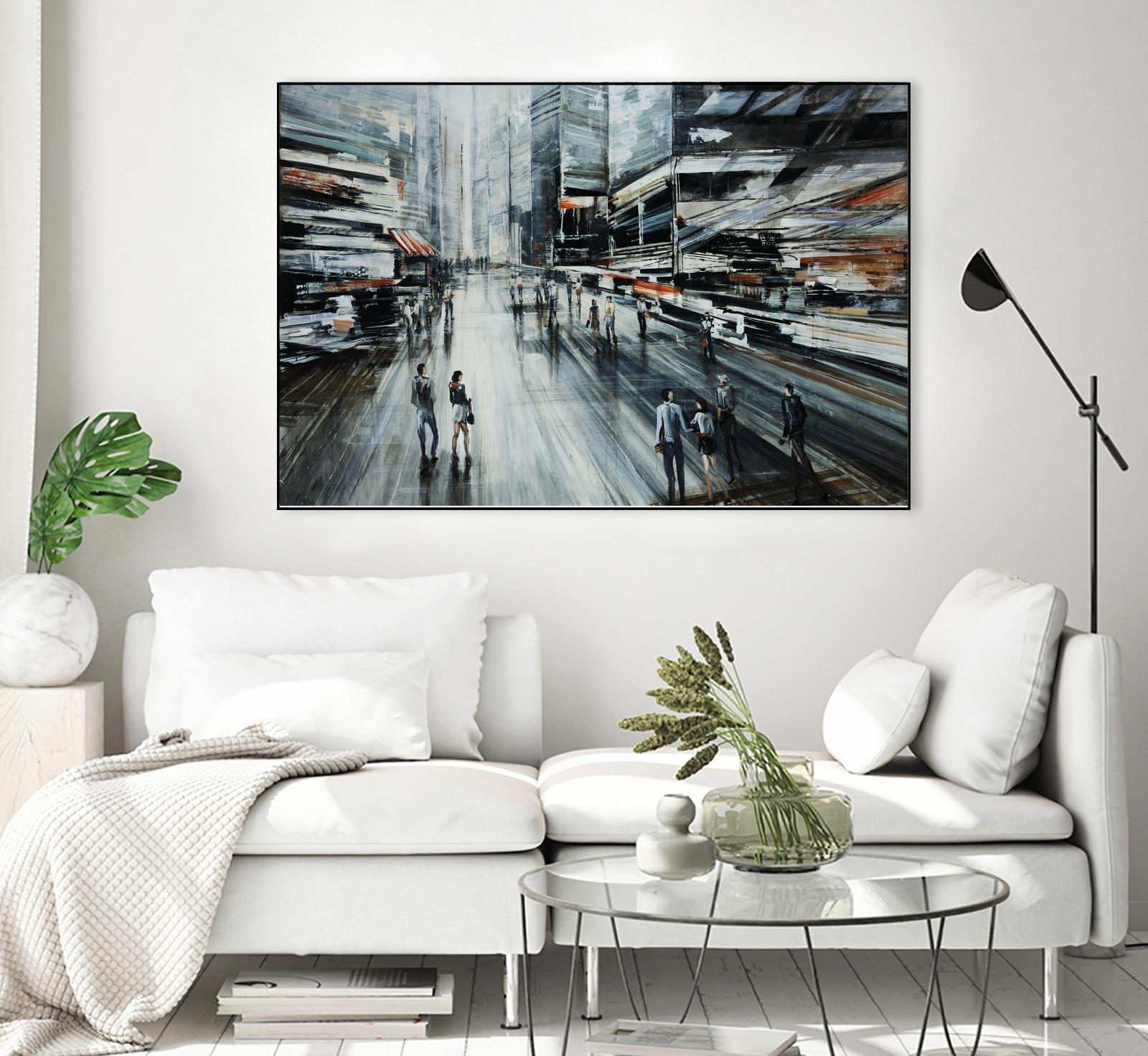 Rush by Daleno Art on GIANT ART - grey landscape city