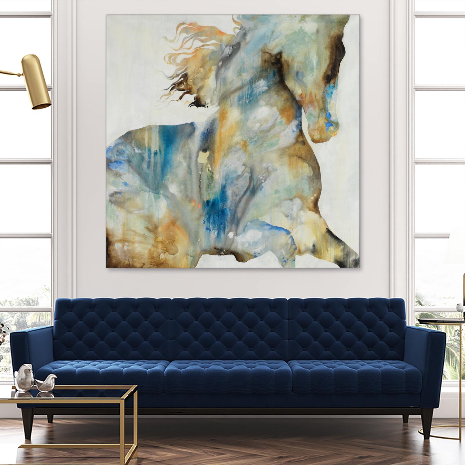 Colt Favorite by Daleno Art on GIANT ART - orange watercolor horse