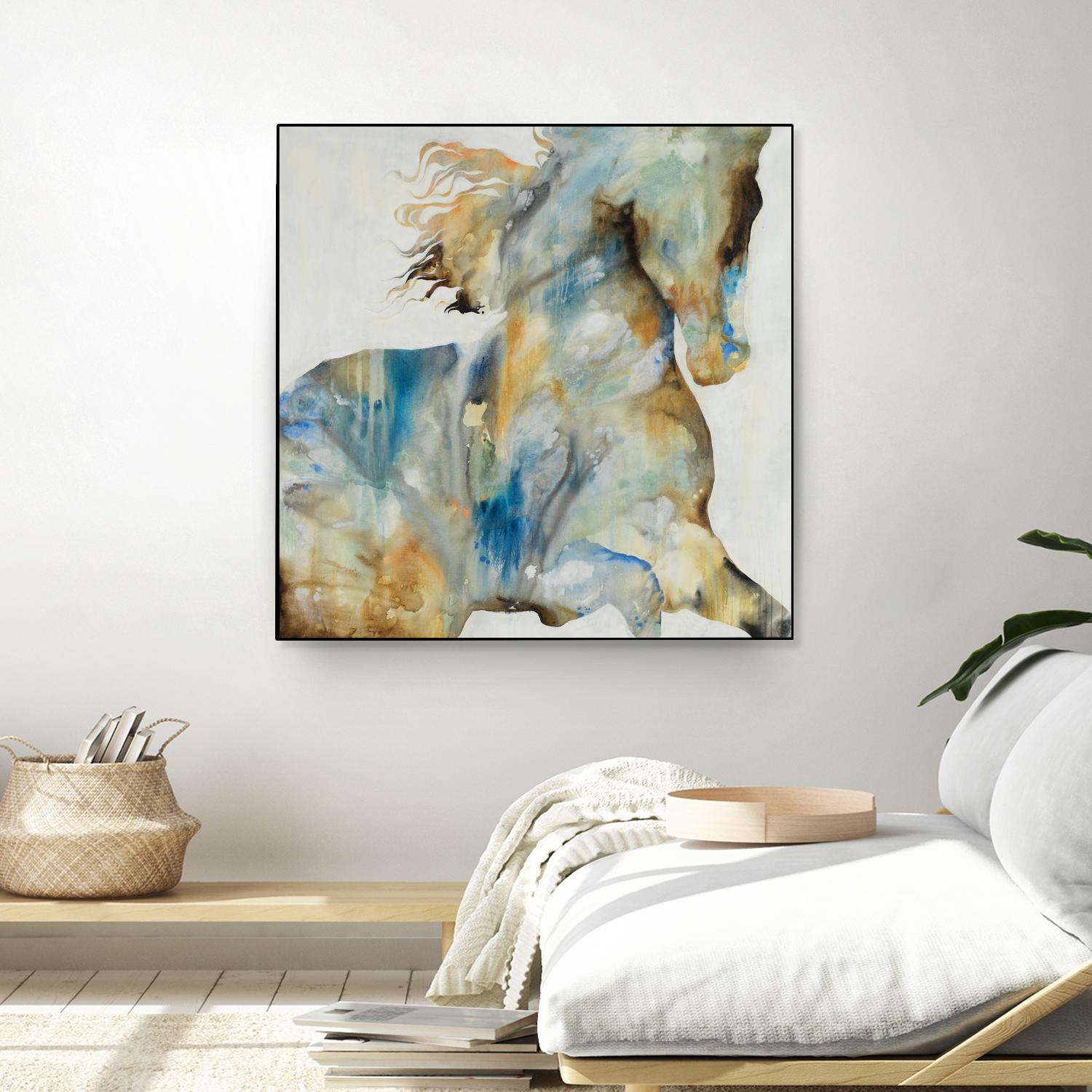 Colt Favorite by Daleno Art on GIANT ART - orange watercolor horse