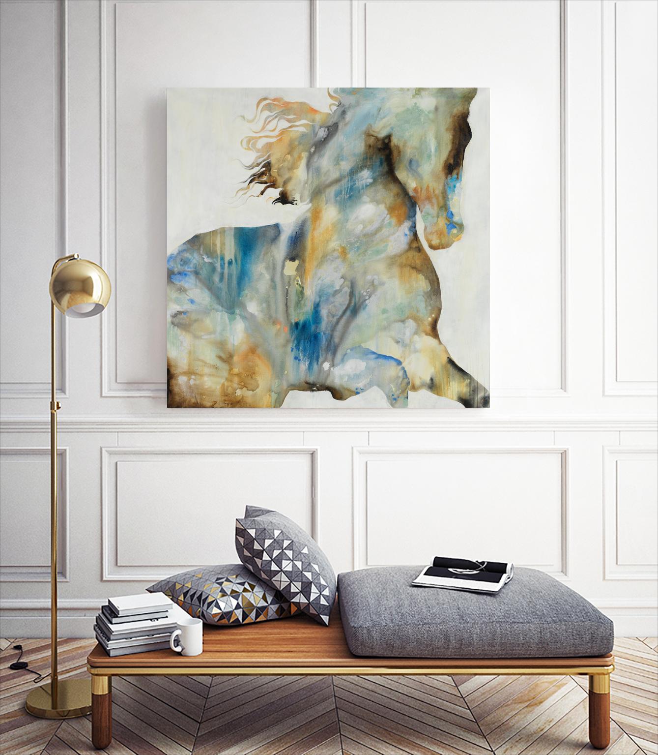 Colt Favorite by Daleno Art on GIANT ART - orange watercolor horse