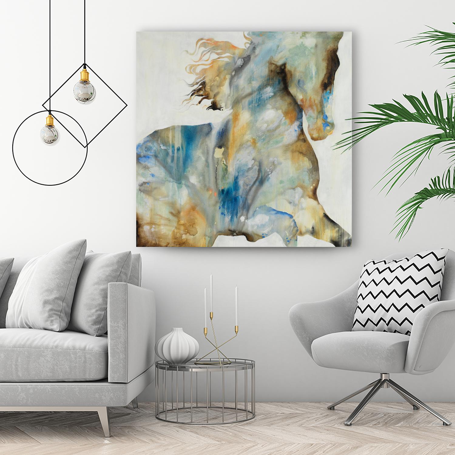 Colt Favorite by Daleno Art on GIANT ART - orange watercolor horse