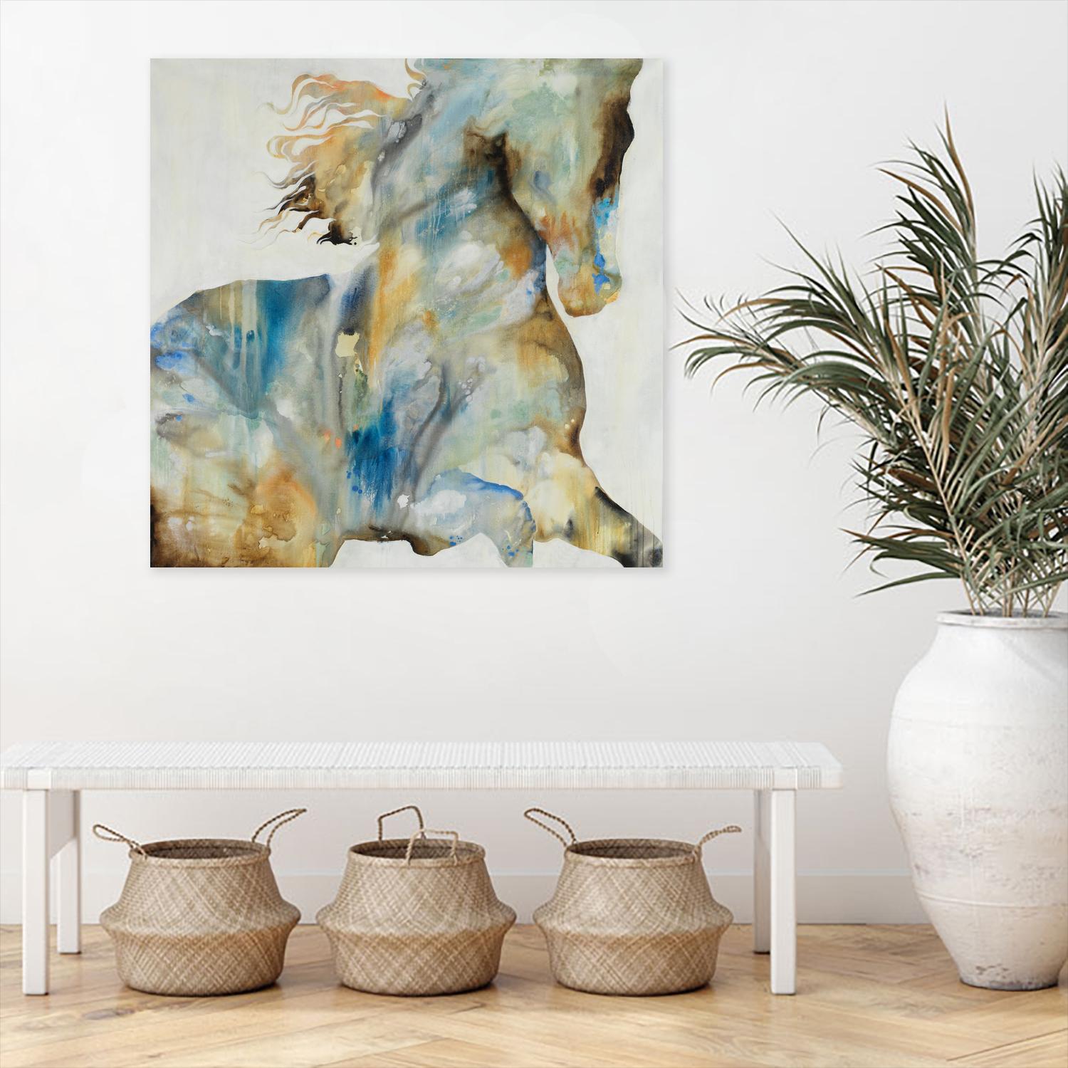 Colt Favorite by Daleno Art on GIANT ART - orange watercolor horse