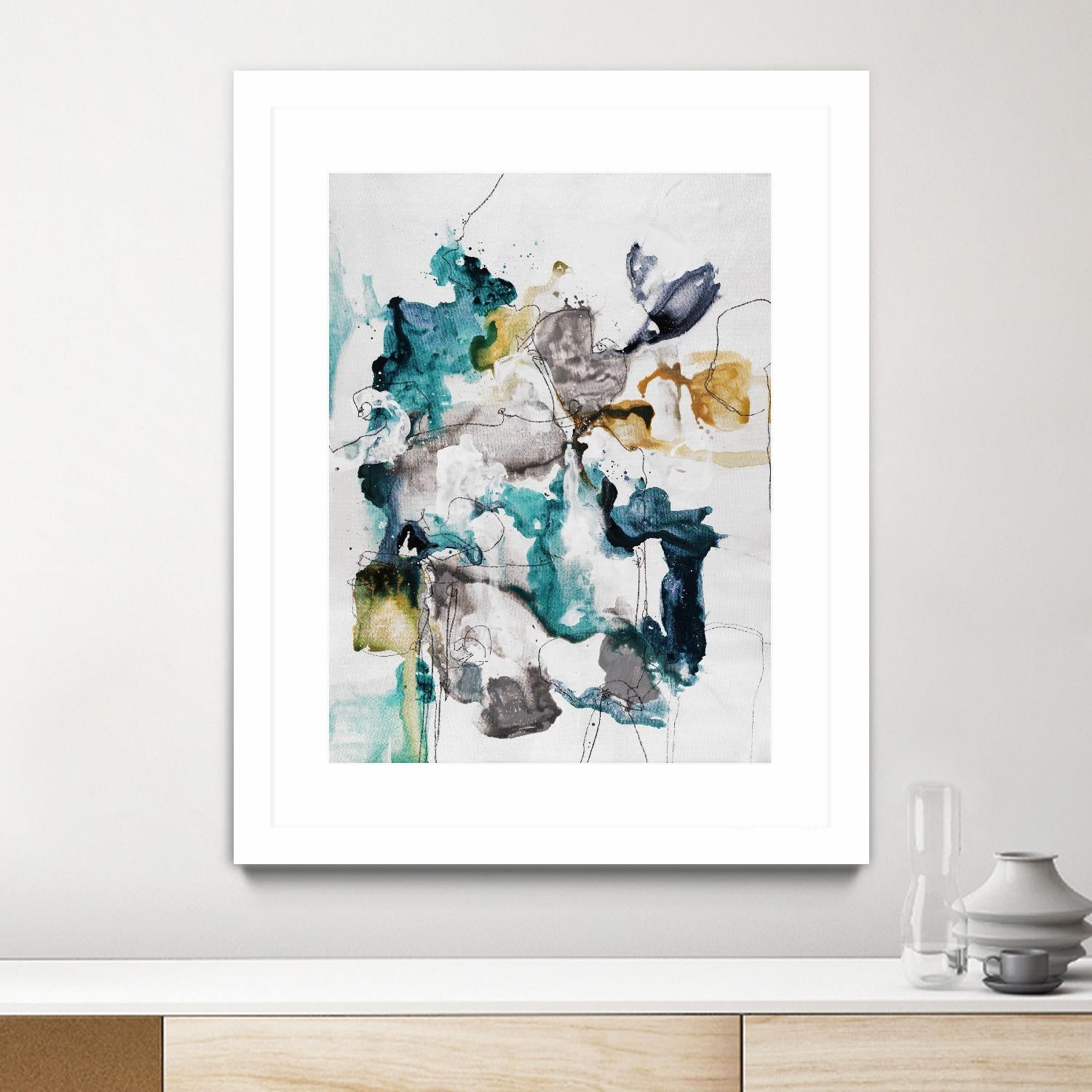 Diffuse II by Daleno Art on GIANT ART - green abstract abstrait