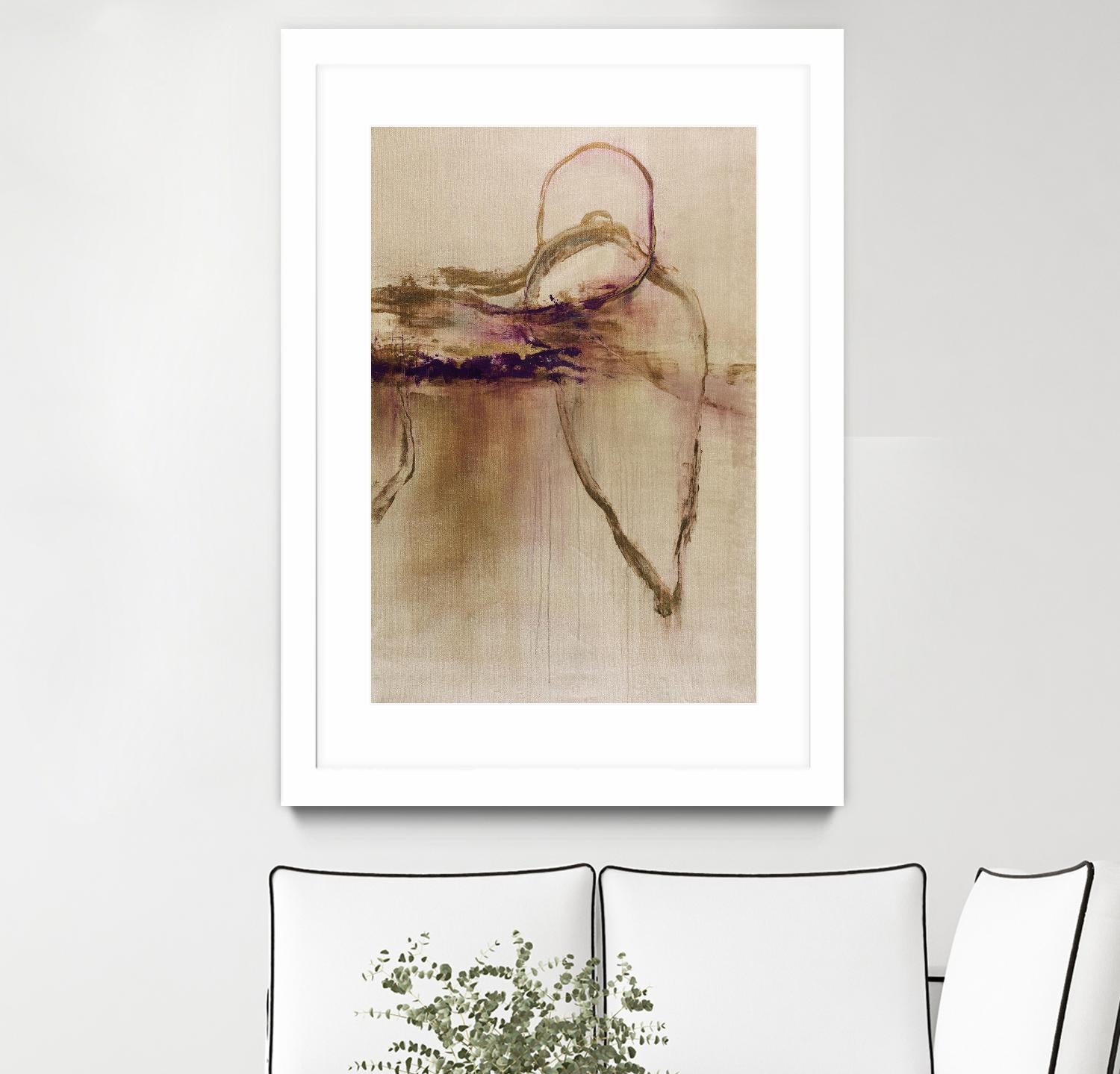 Jumping Ahead II by Daleno Art on GIANT ART - beige abstract