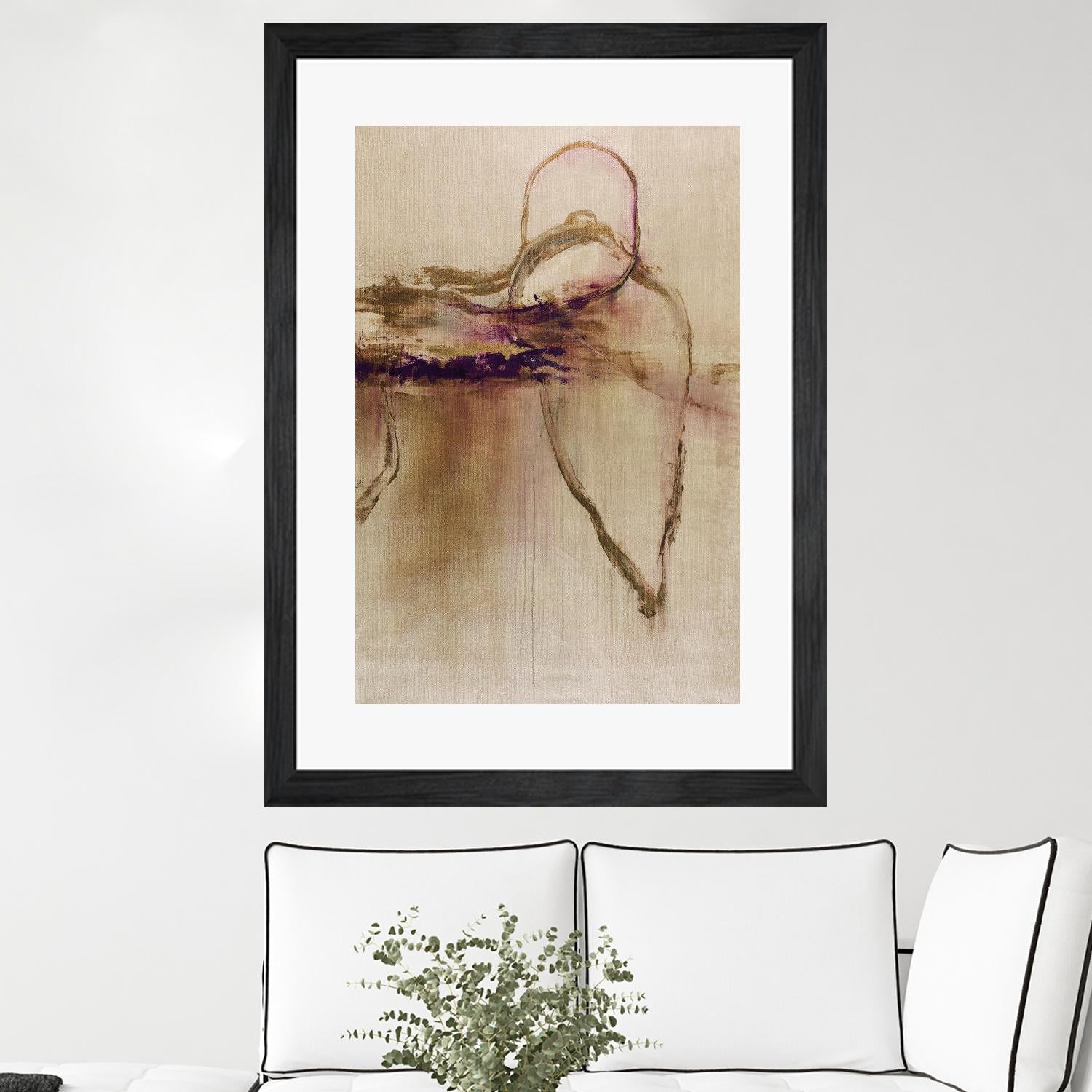 Jumping Ahead II by Daleno Art on GIANT ART - beige abstract