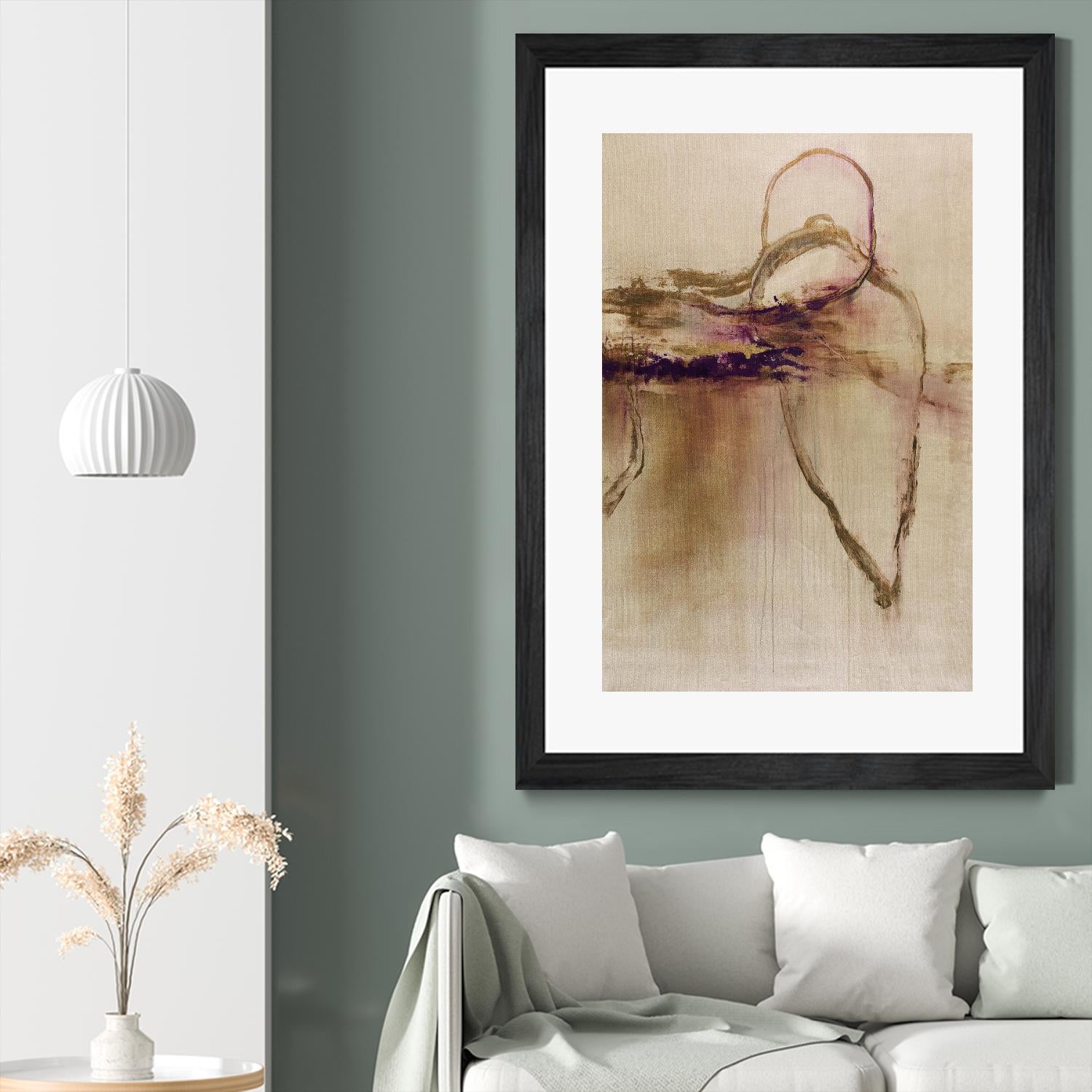 Jumping Ahead II by Daleno Art on GIANT ART - beige abstract